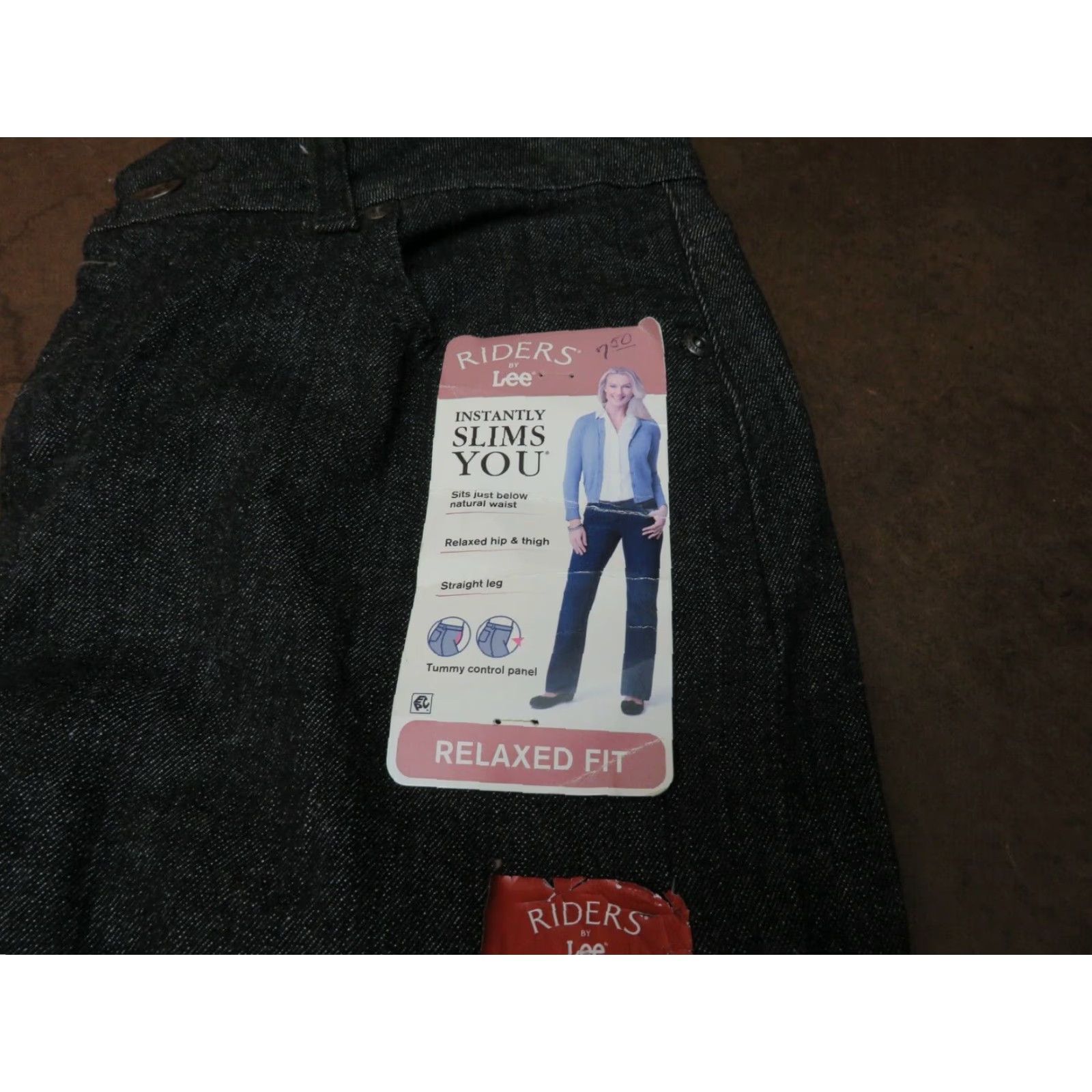 Lee NOS Lee Jeans Women's Size 6 Black Denim Relaxed Fit Pants Jeans Mens? Wait. Size 24" / US 00 / IT 34 - 2 Thumbnail
