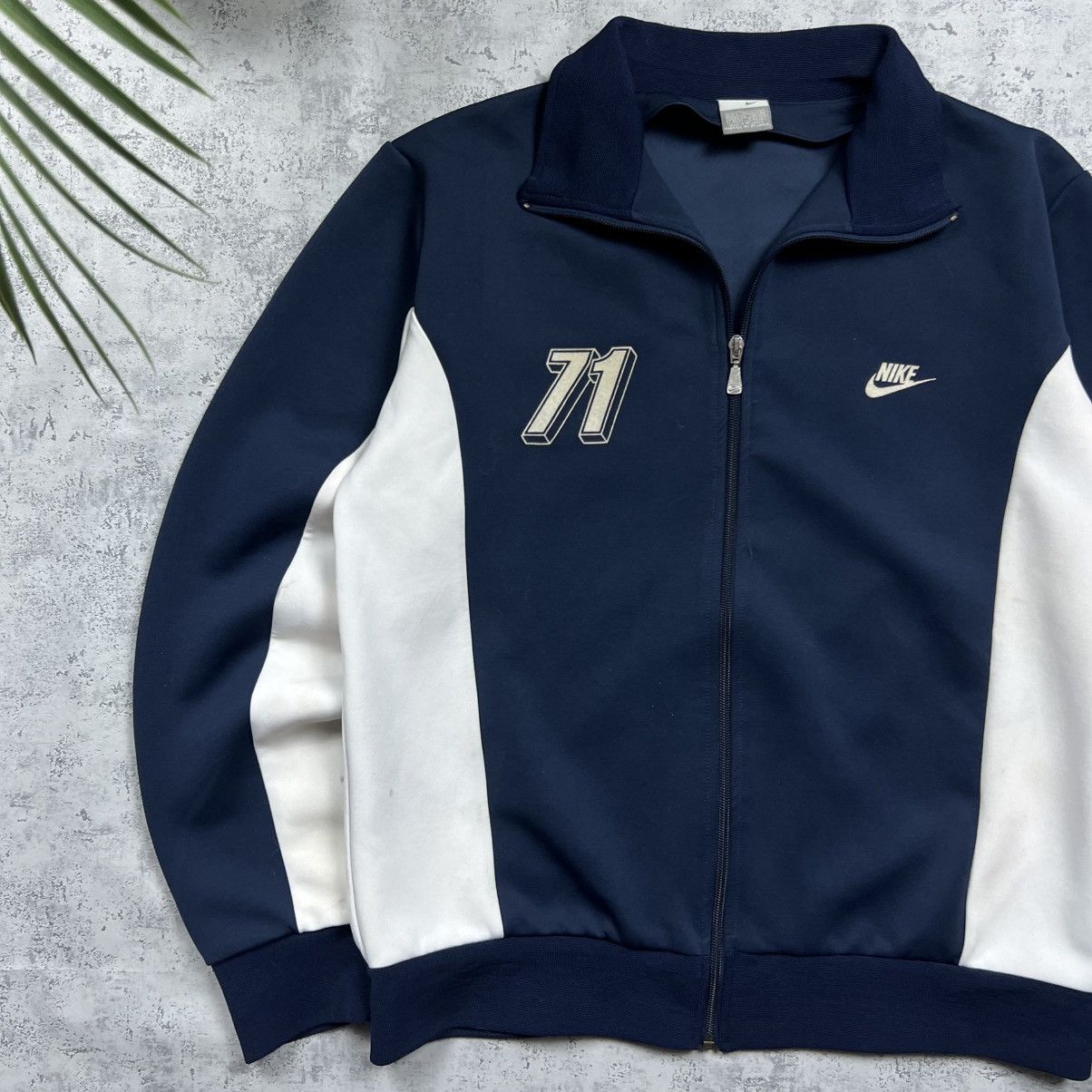 Nike 90s NIKE ATHLETIC VINTAGE Y2K ZIP UP TRACK RETRO JACKET Size US L / EU 52-54 / 3 - 3 Thumbnail