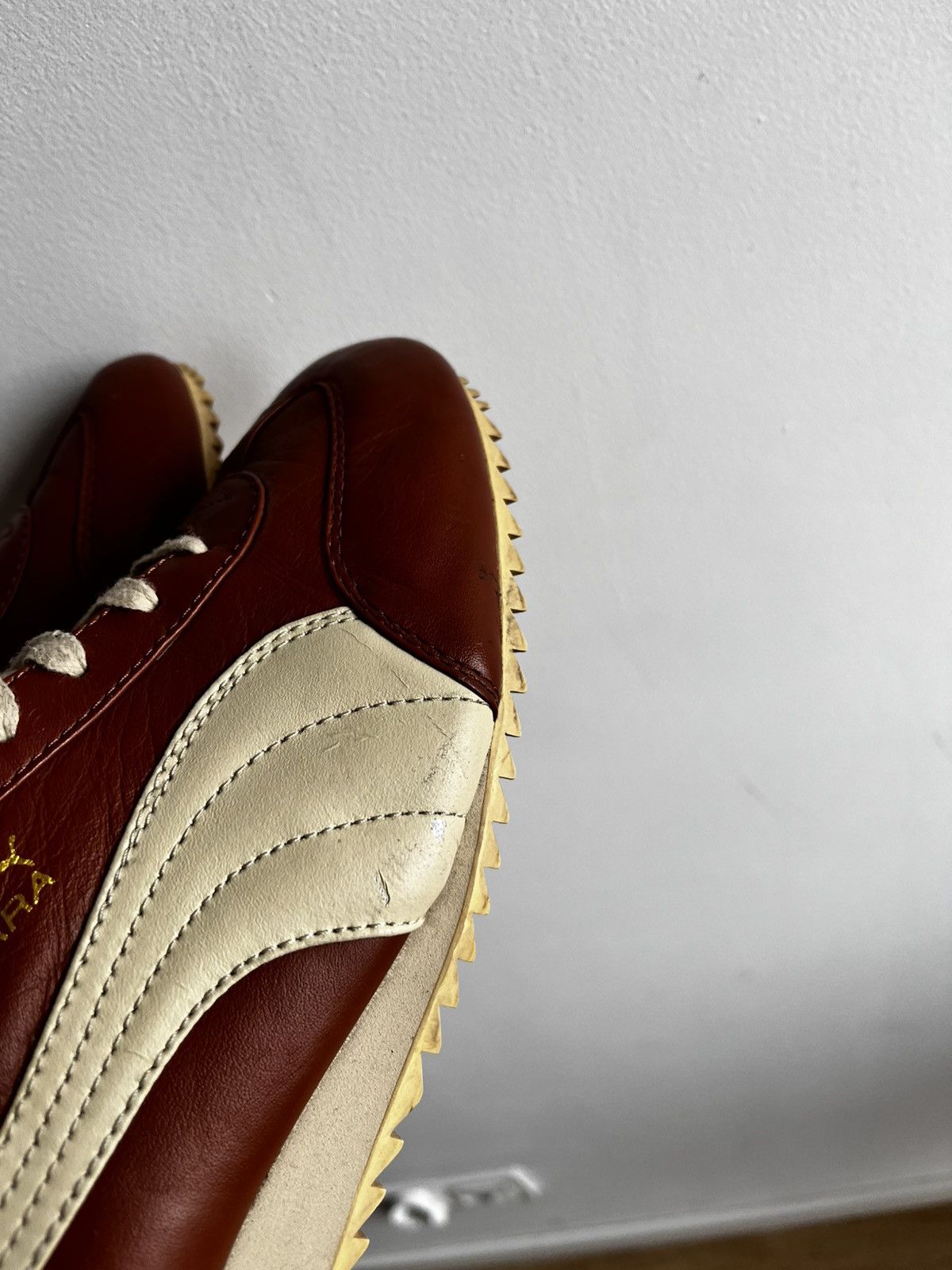 Puma × Vintage Brown beige Puma Tahara 43 leather Size US 10 / EU 43 - 5 Thumbnail