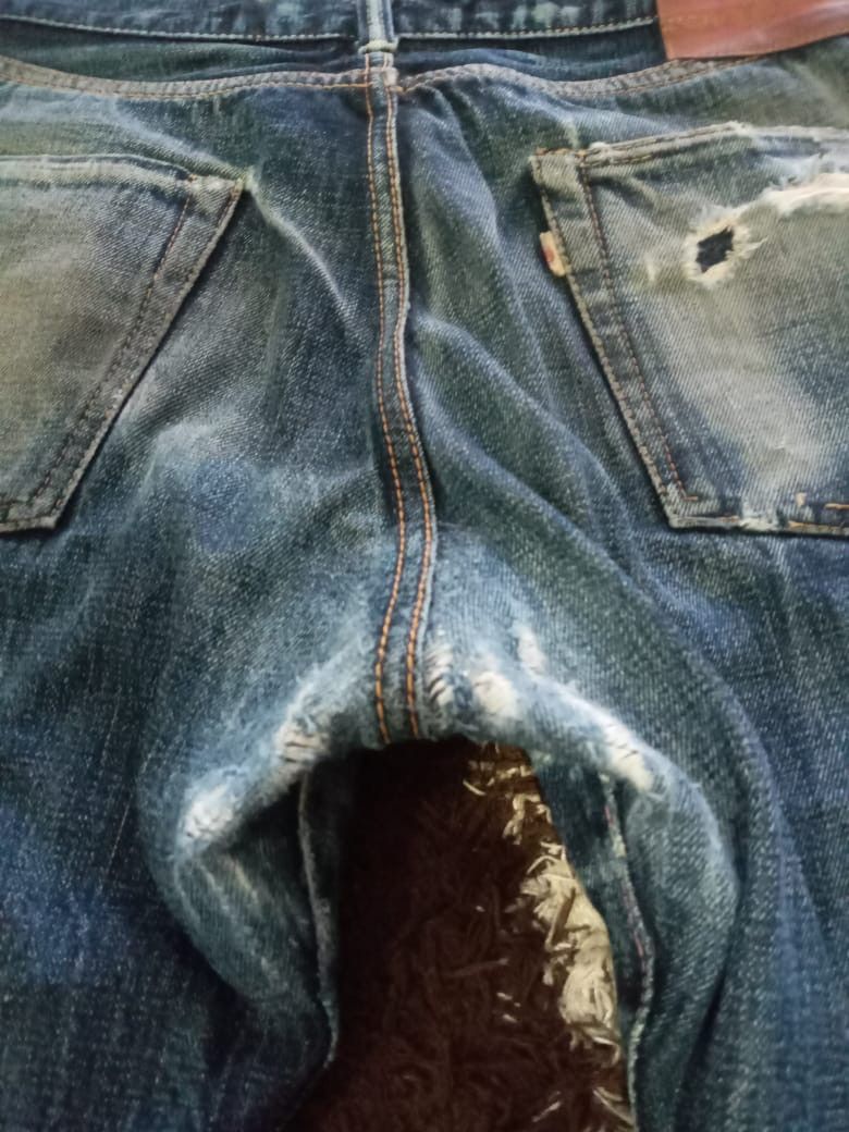 Japanese Brand × Momotaro Jeans × Vintage Vintage Distress Momotaro selvadge Jeans Size US 31 - 17 Thumbnail