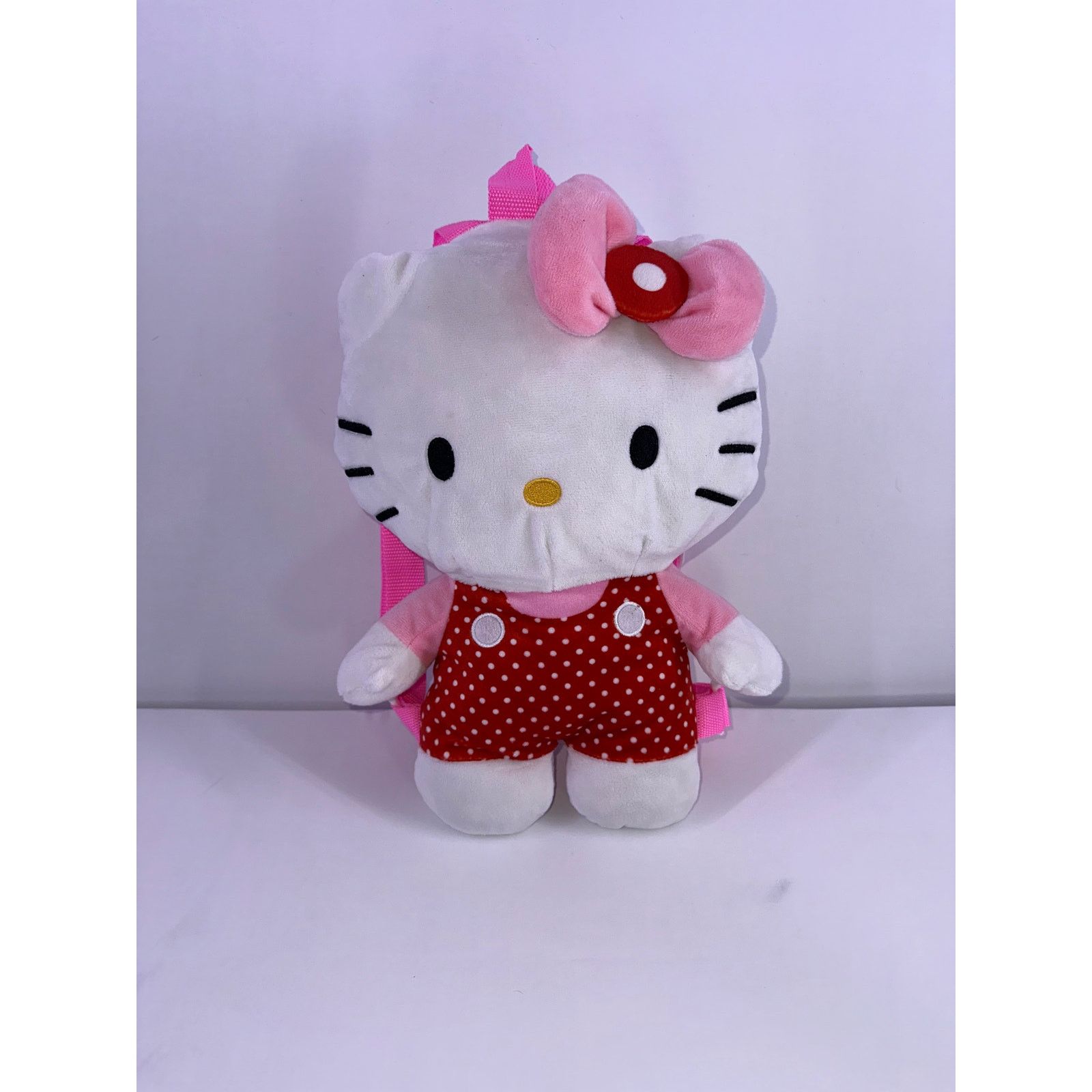 & Other Stories Hello Kitty Red Polka Dot Overall Backpack Plushie 14” Tall Size ONE SIZE - 1 Thumbnail
