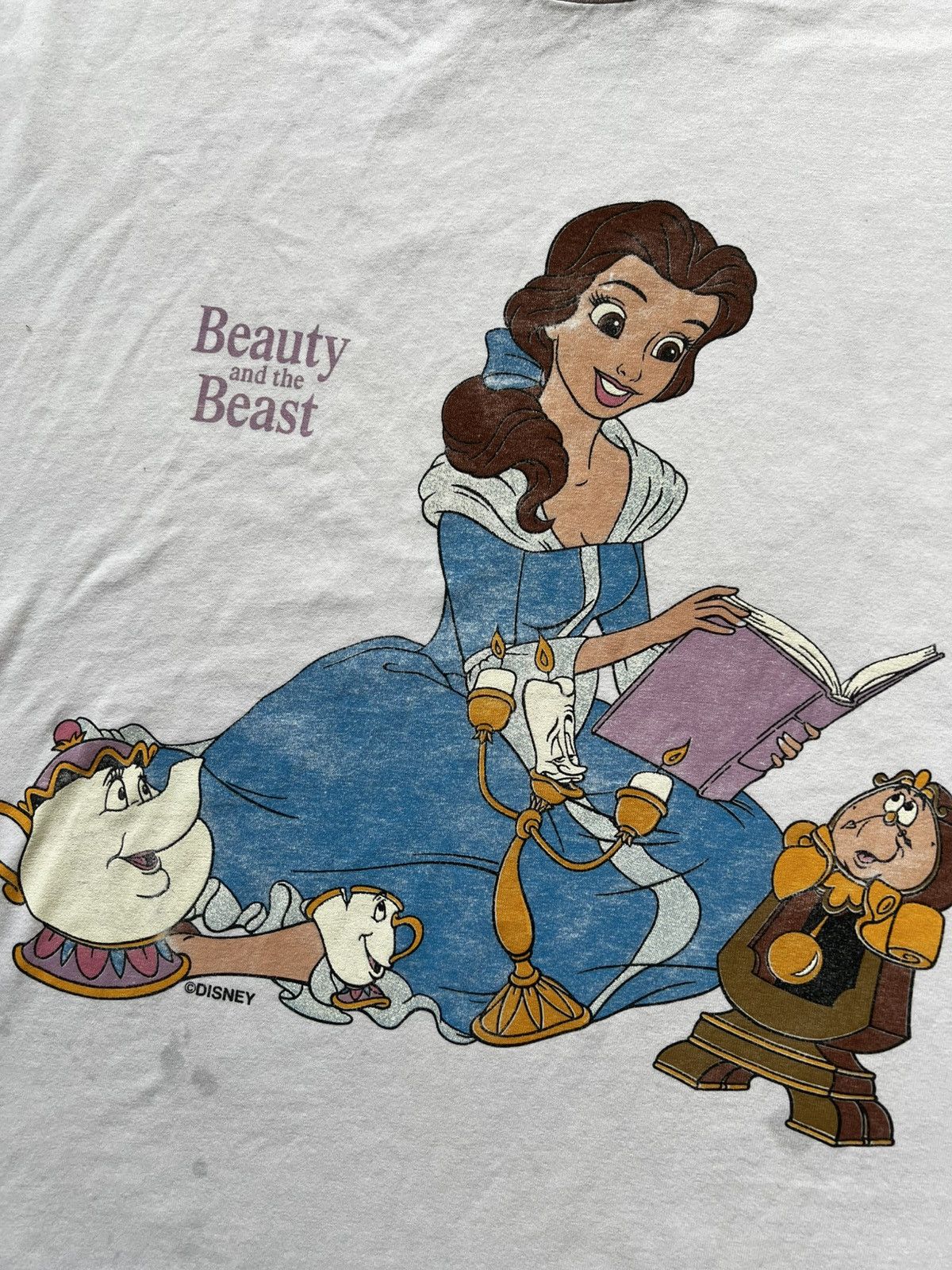 Vintage Rare Beauty & The Beast Disney Tee Shirt Fantasia Mickey Size US XL / EU 56 / 4 - 4 Thumbnail
