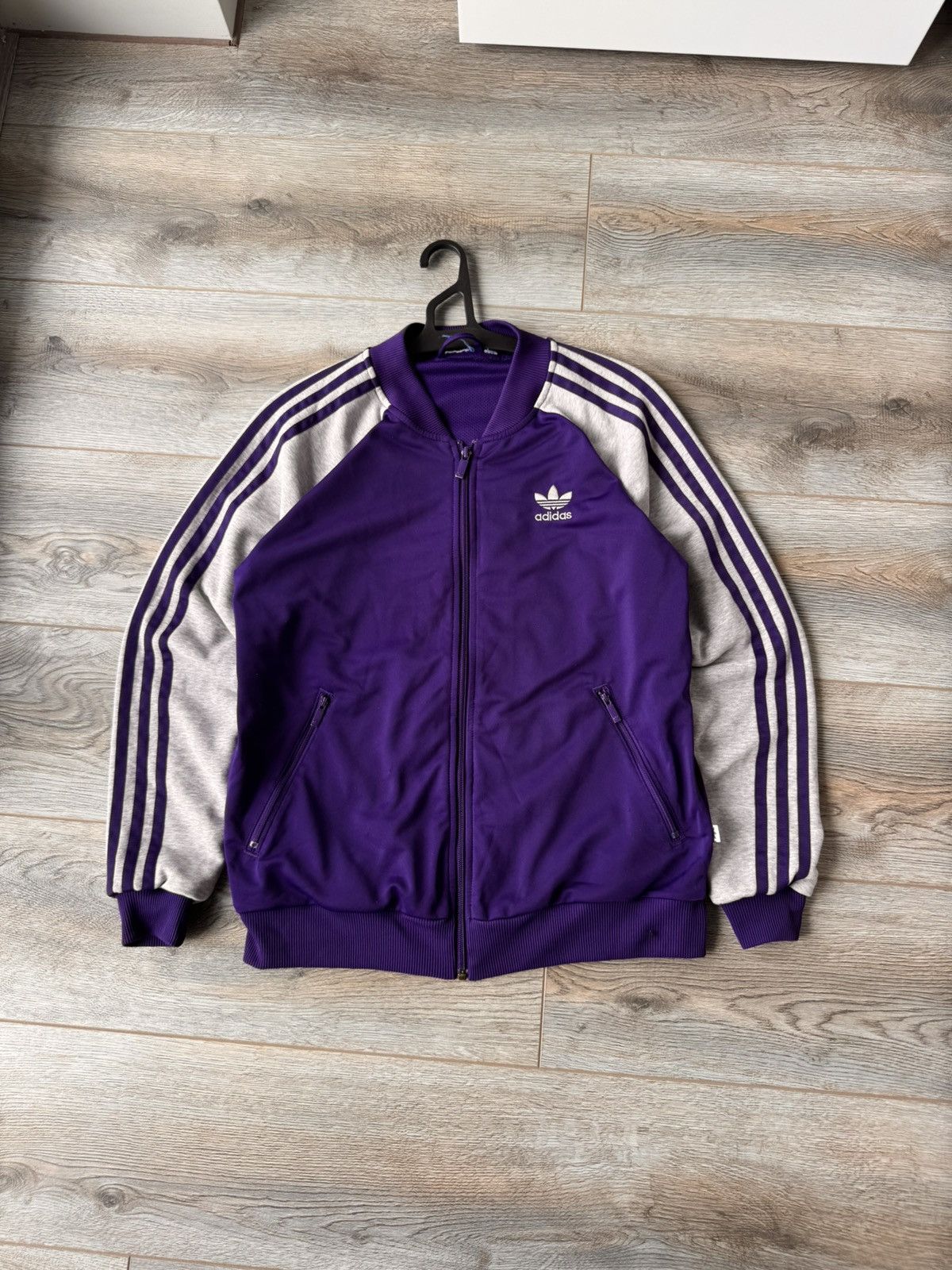 Adidas Vintage Adidas Original Purple Bomber Jacket Size US S / EU 44-46 / 1 - 1 Thumbnail