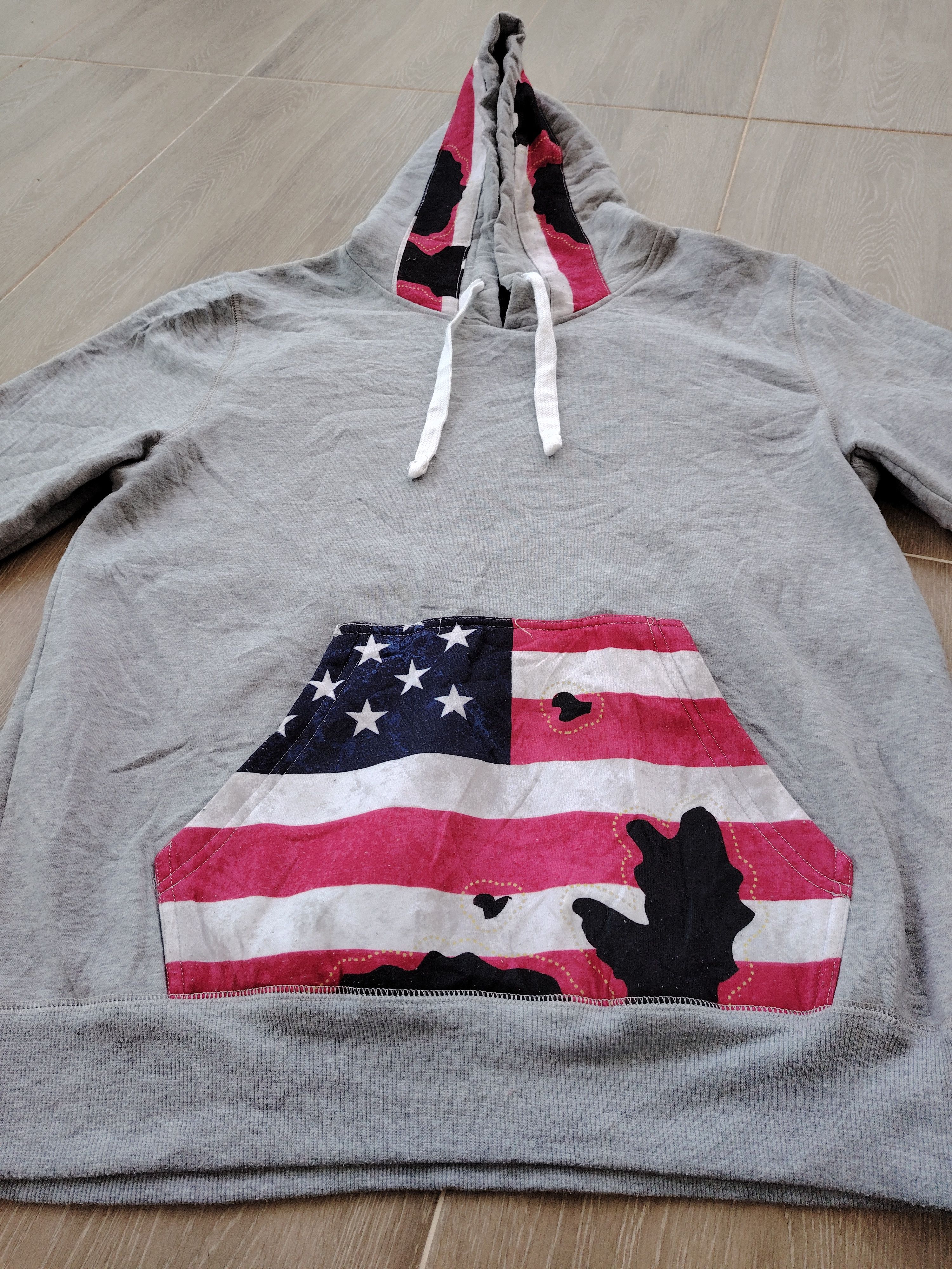 Japanese Brand Escapism Denim USA Flag Hoodie Size US L / EU 52-54 / 3 - 3 Thumbnail
