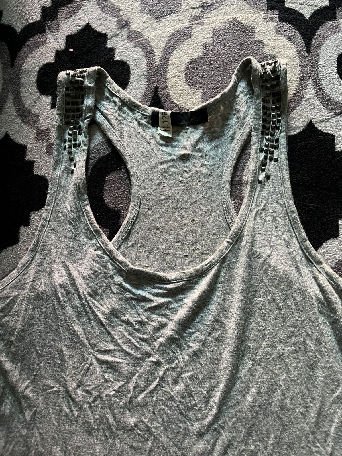 Le Grande Bleu (L.G.B.) LeShop skull studed tanktop y2k Size US M / EU 48-50 / 2 - 3 Thumbnail