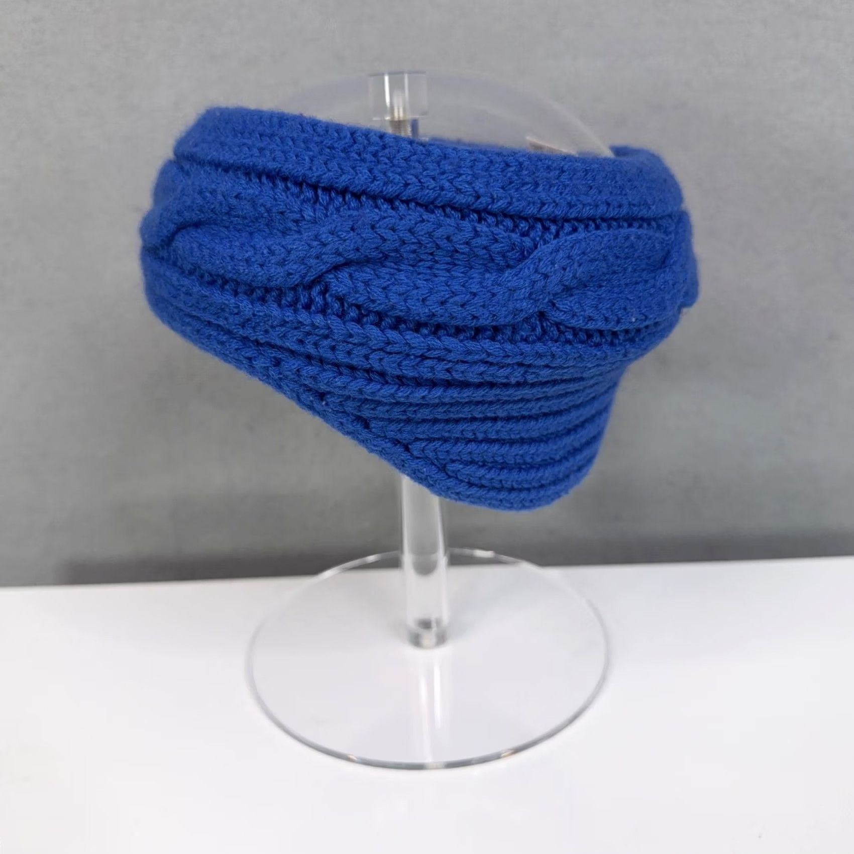 Bogner VINTAGE Bogner Headband Womens M Blue Knit Cable Ear Warmer Ski Winter Wool Size ONE SIZE - 2 Thumbnail