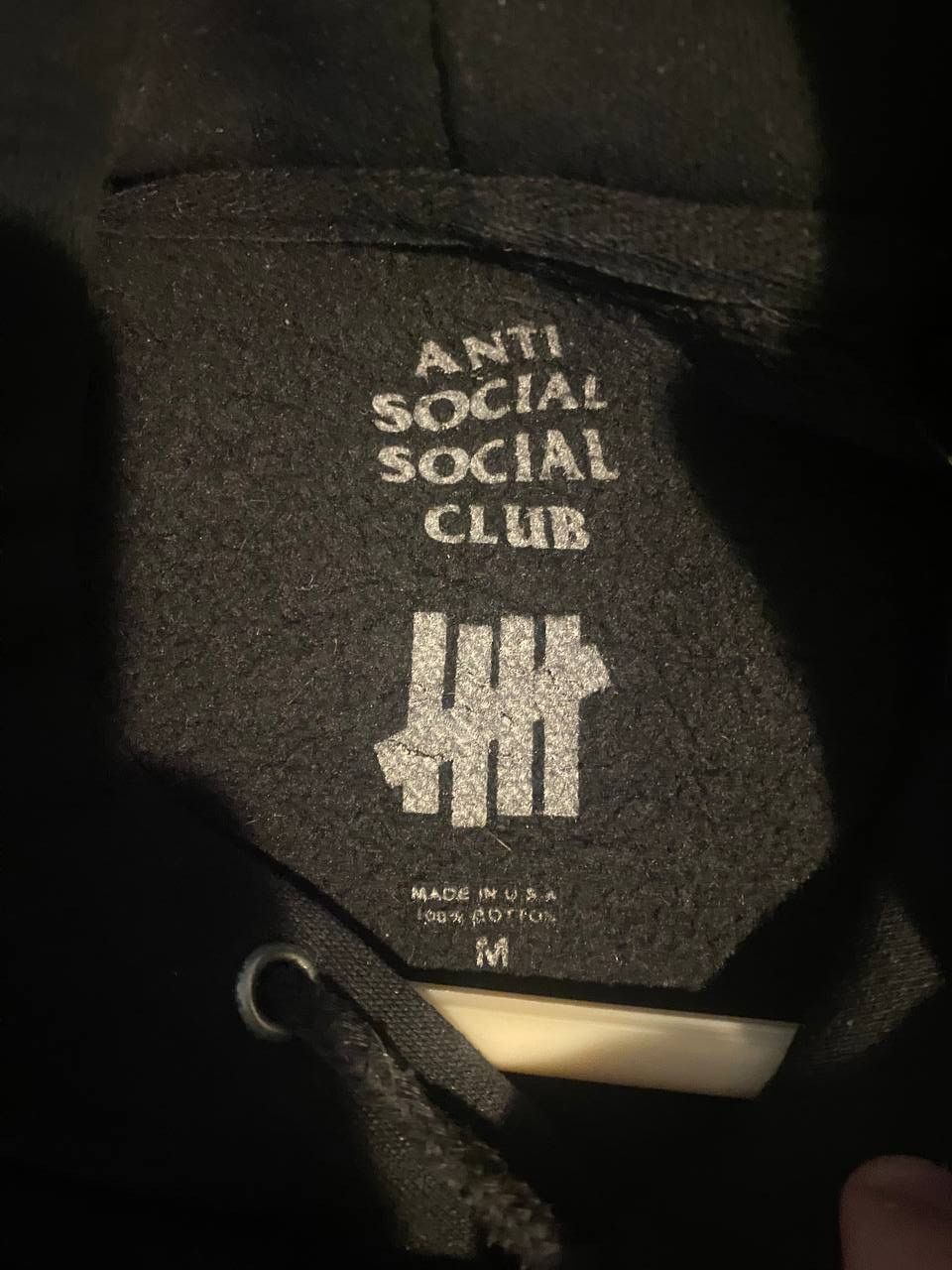 Anti Social Social Club × Undefeated ASSC x Undefeated Paranoid Black Hoodie Size US M / EU 48-50 / 2 - 4 Thumbnail
