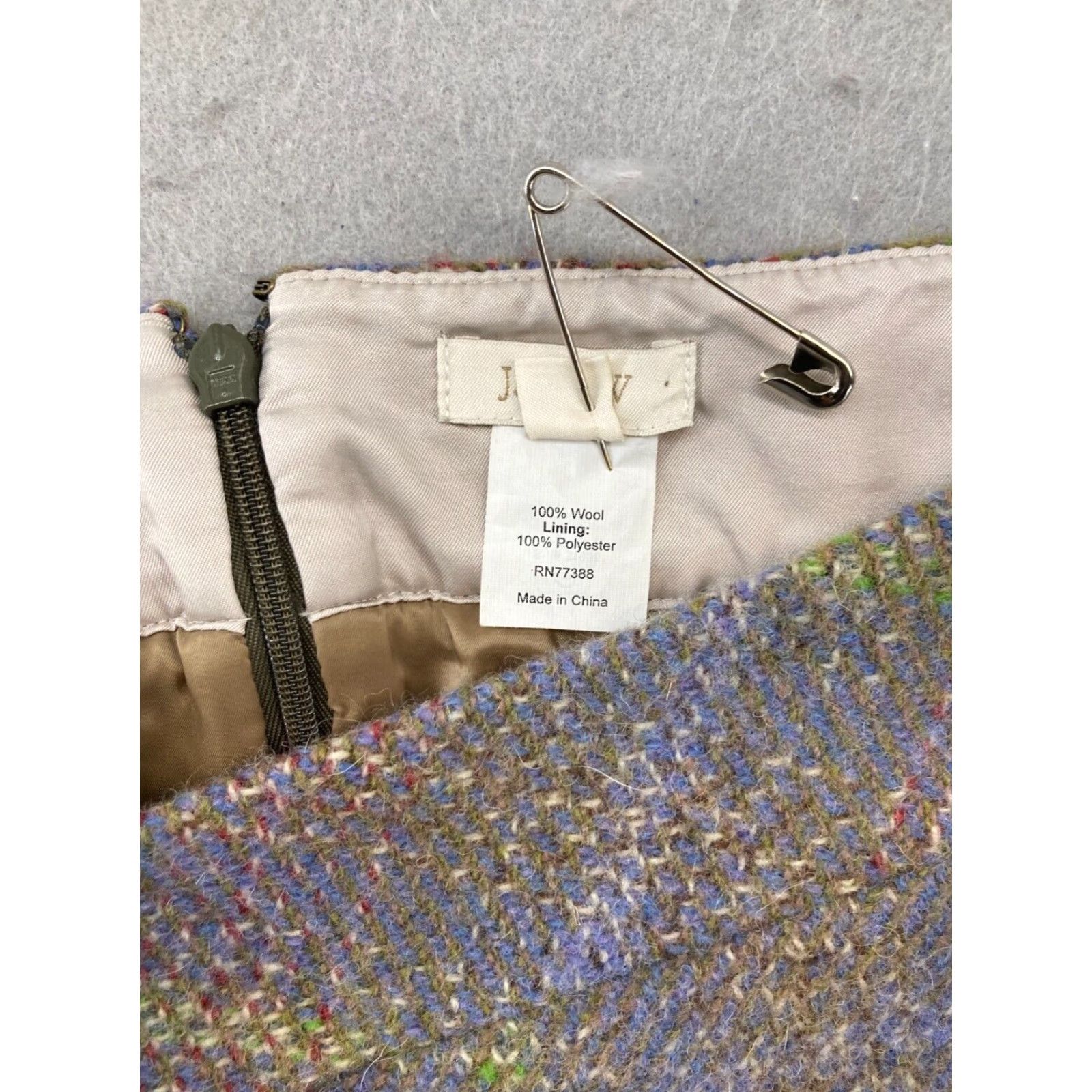 J.Crew J.CREW Wool Pencil Skirt 4 Multicolor Plaid Lined Straight 90s Preppy Womens Size 27" / US 4 / IT 40 - 7 Thumbnail