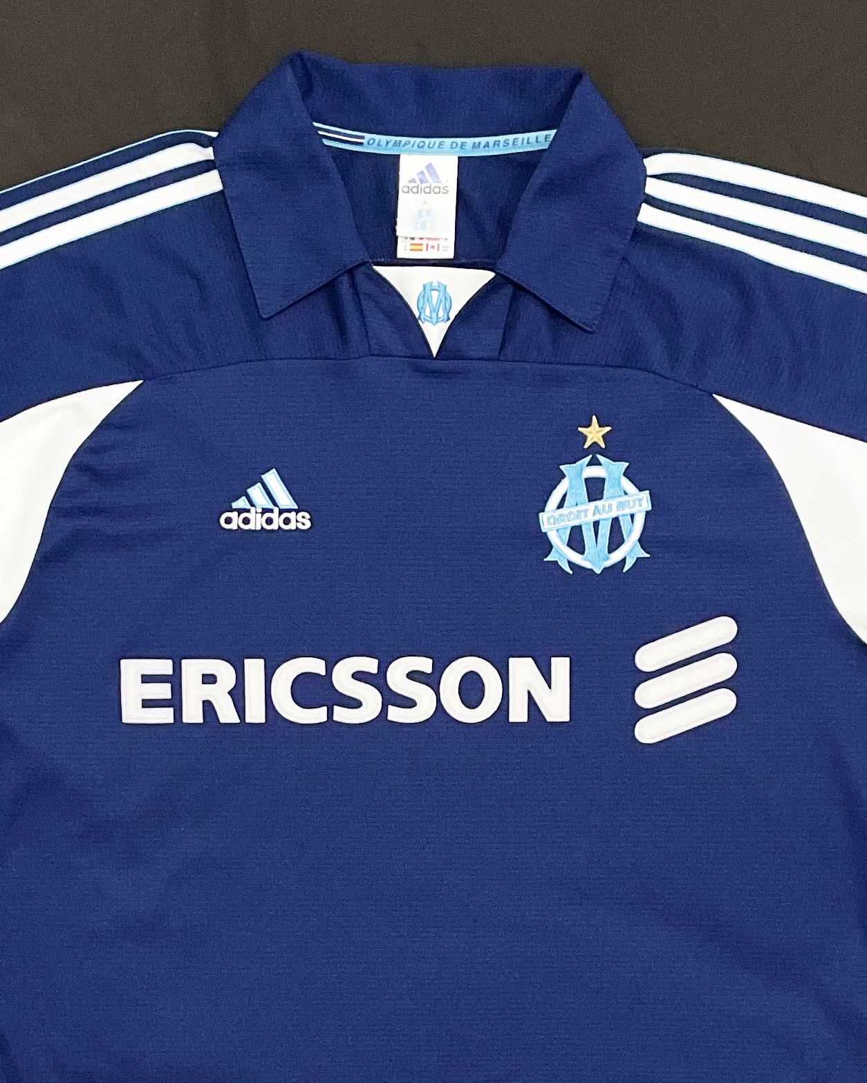 Adidas Olympique Marseille Away Kit 1999 2001 Size US M / EU 48-50 / 2 - 3 Thumbnail