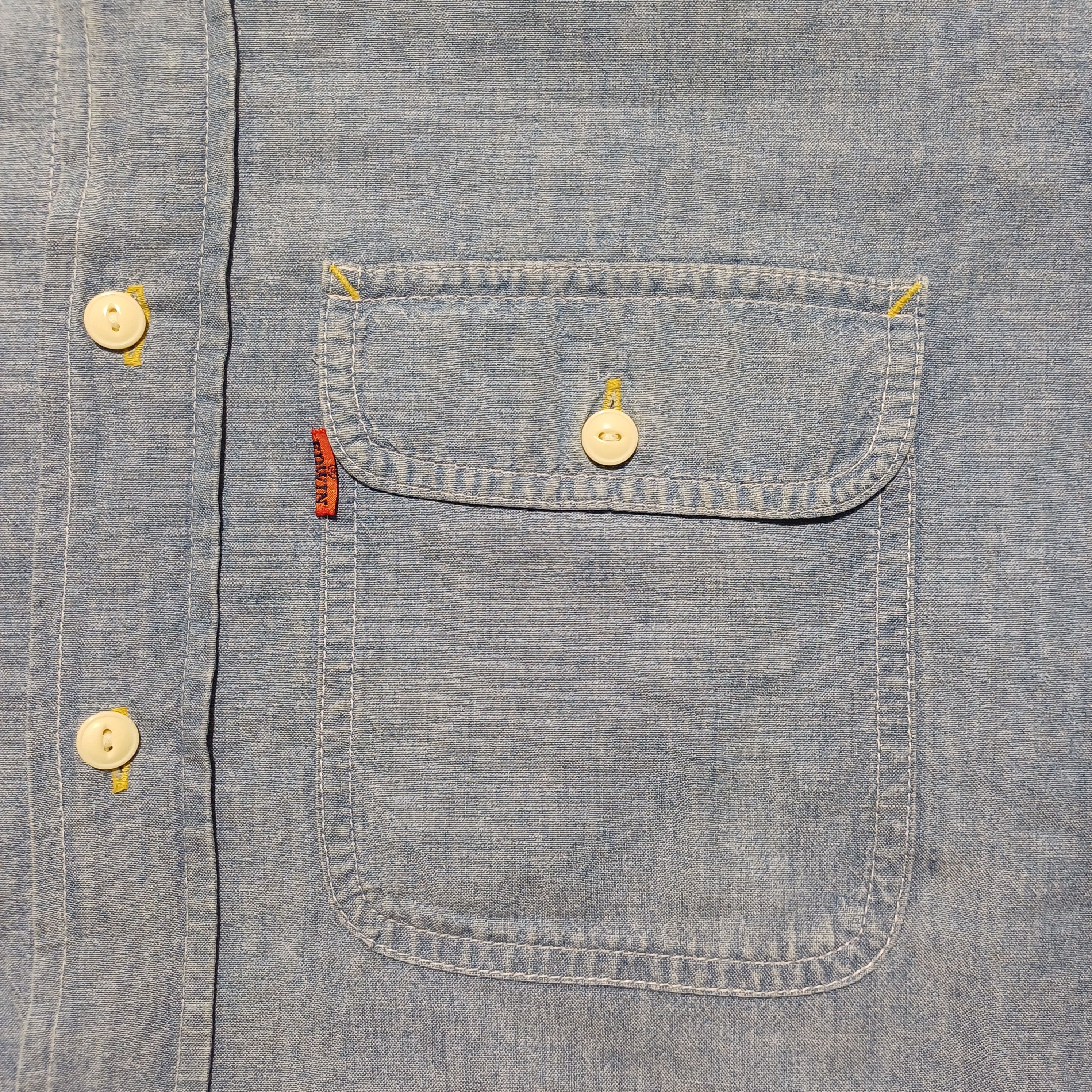 Edwin Orange Tab Chambray Shirt Japan by Edwin 503 Size US L / EU 52-54 / 3 - 4 Thumbnail