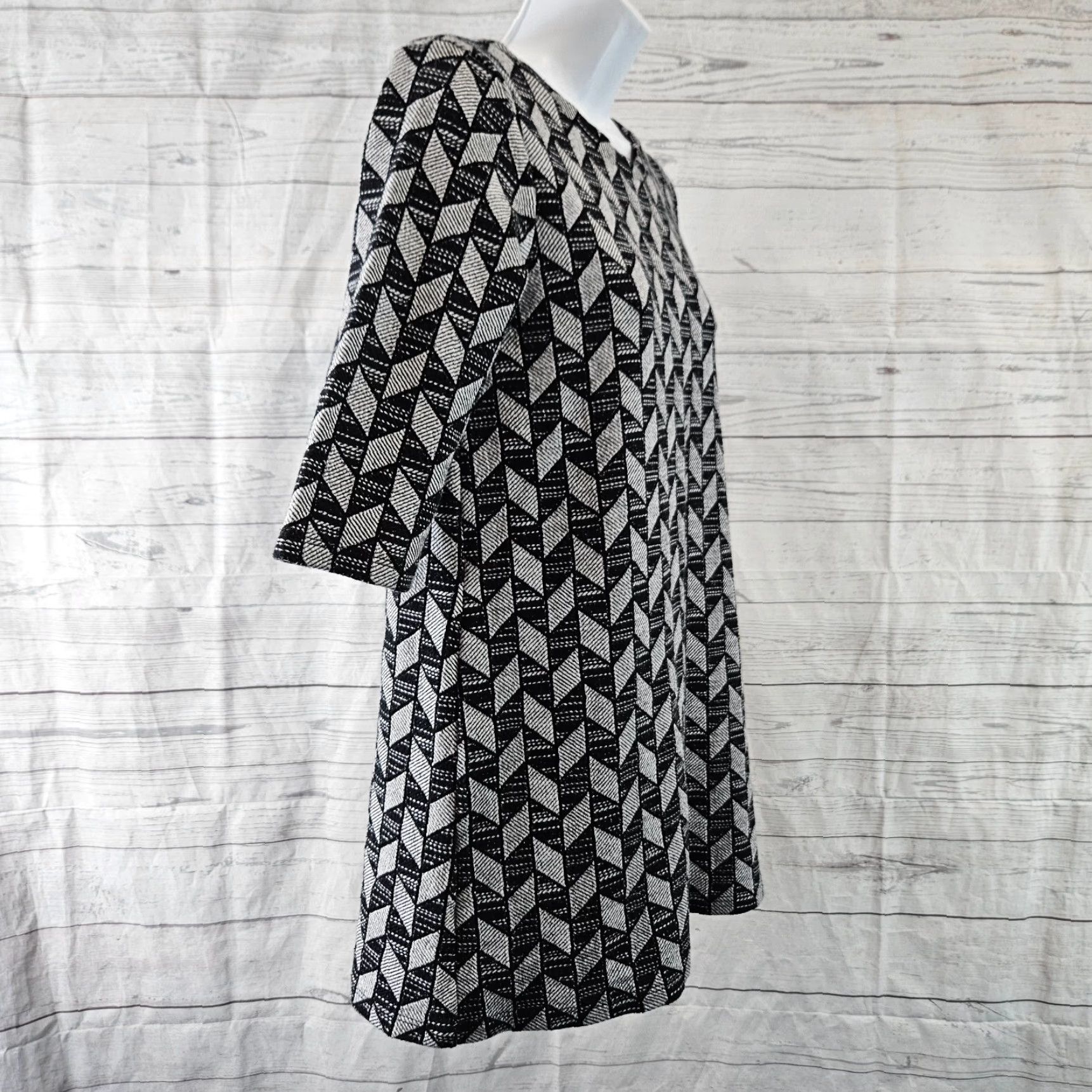Zara Zara Trafaluc Womens Top Sz L Black Gray Cotton Blend Short Sleeve Round Neck Pullover Blouse Size L / US 10 / IT 46 - 3 Thumbnail