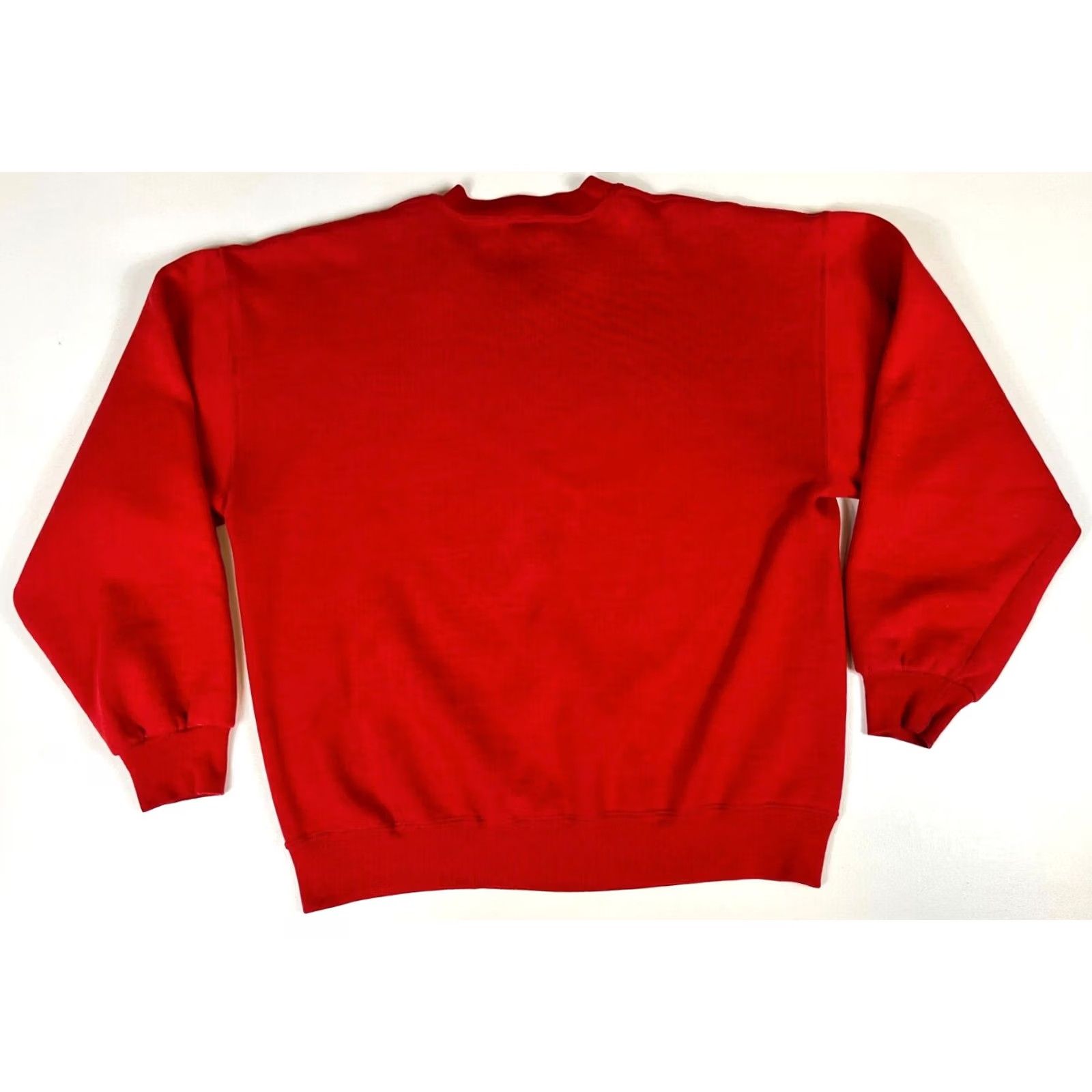 Jerzees VINTAGE Jerzees Super Sweats Crewneck Sweatshirt Shirt Unisex Adults L Red Cotton Blend Fleece USA Made 50% Cotton 50% Polyester 1990s Men Women Size US L / EU 52-54 / 3 - 3 Thumbnail