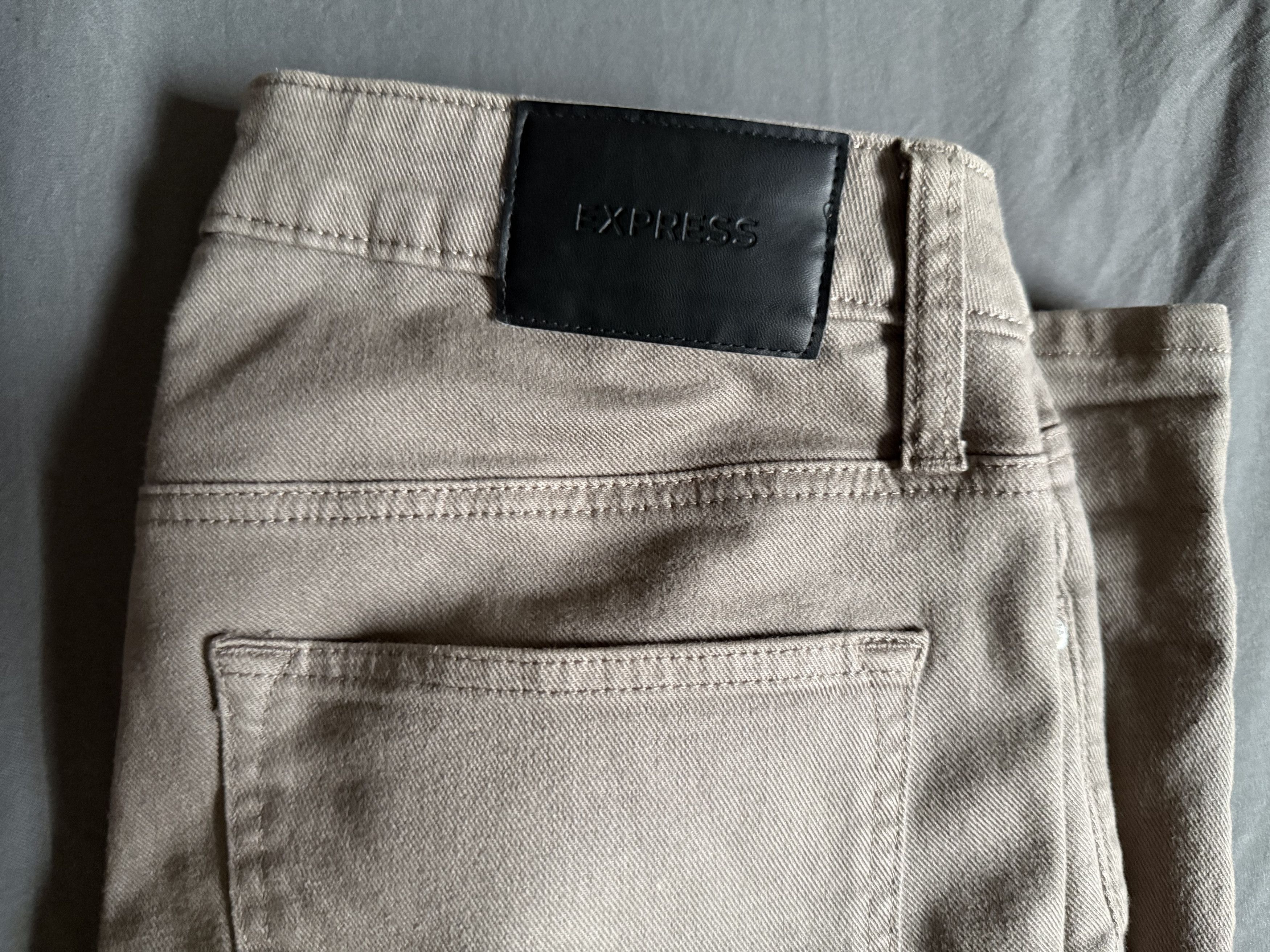 Express Express Men's Skinny Brown Hyper Stretch Jeans 31x30 Size US 31 - 1 Thumbnail