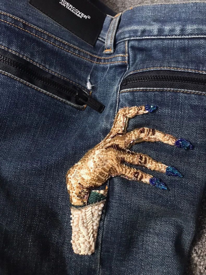 Undercover Undercover Ghost Hand Embroidered Jeans Size US 30 / EU 46 - 7 Thumbnail
