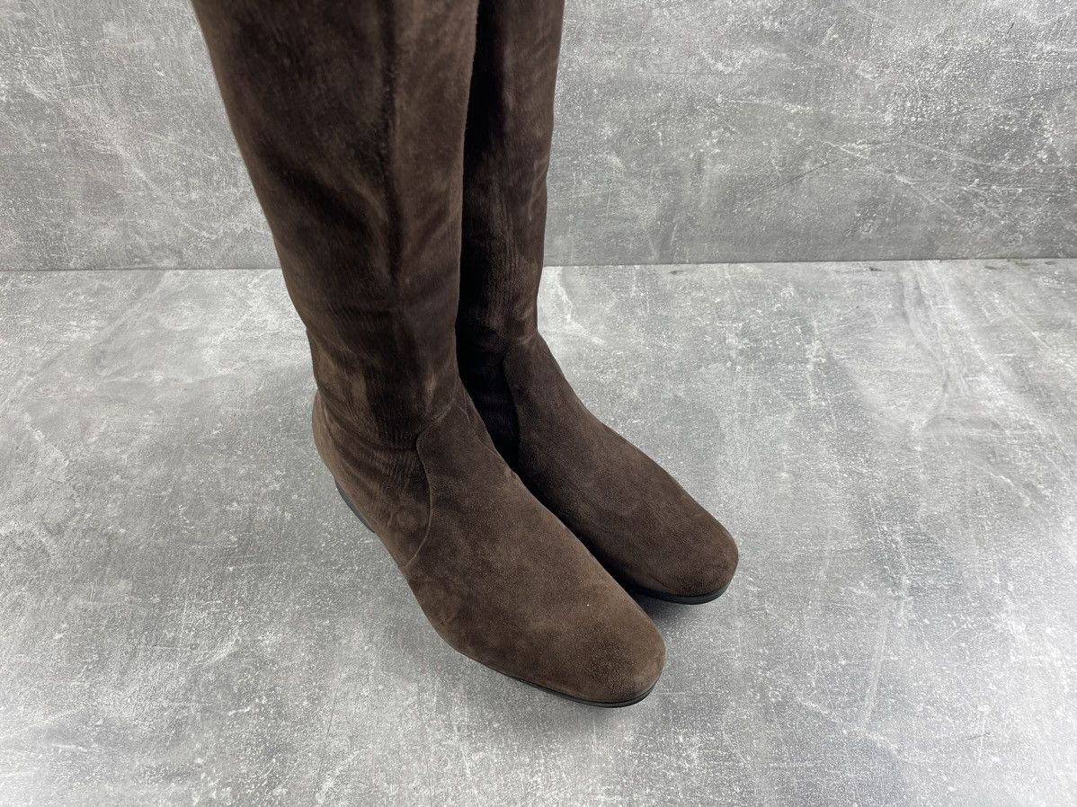Denis Simachev Denis Simachëv Archives Brown Suede Leather High Boots Size US 11 / EU 44 - 3 Thumbnail