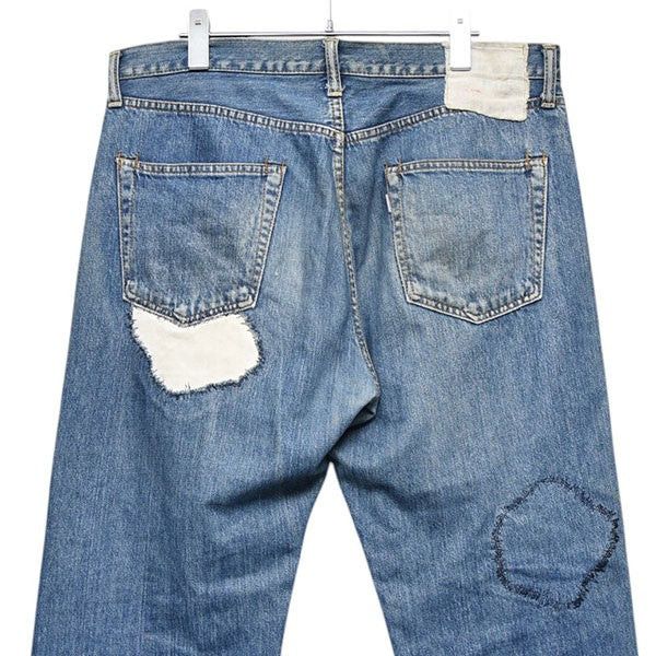 Yohji Yamamoto SPOTTED HORSE CRAFT YOHJI YAMAMOTO Repaired denim pants Size US 34 / EU 50 - 5 Thumbnail