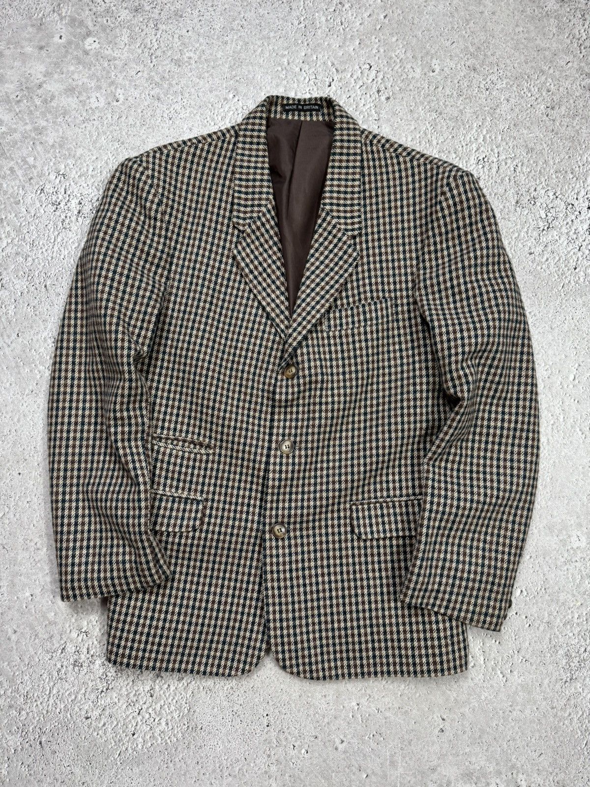 Other Vintage Wool Blend Plaid Blazer Jacket Made In Britain Size US M / EU 48-50 / 2 - 1 Thumbnail