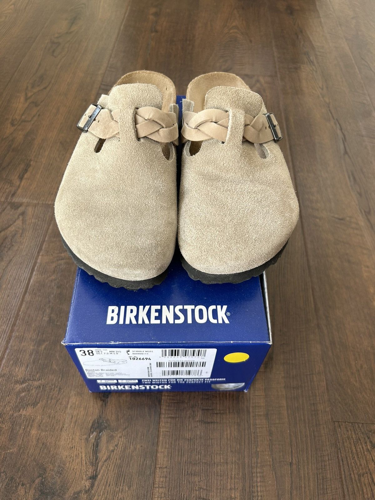 Birkenstock Birkenstock Boston Braided taupe clogs Size US 7 / IT 37 - 4 Thumbnail
