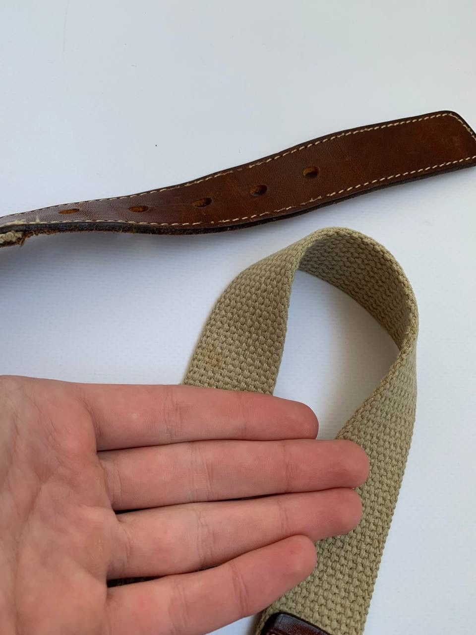 Levi's × Vintage Vintage Levis Belt Made in Canada 80s 90s Brown Buckle Metal Size 30 - 9 Thumbnail