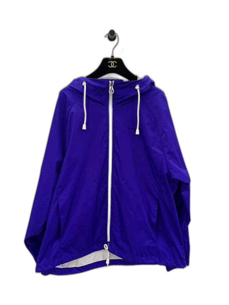 Burberry Burberry Blue Hooded Windbreaker Jacket Size US S / EU 44-46 / 1 - 1 Thumbnail