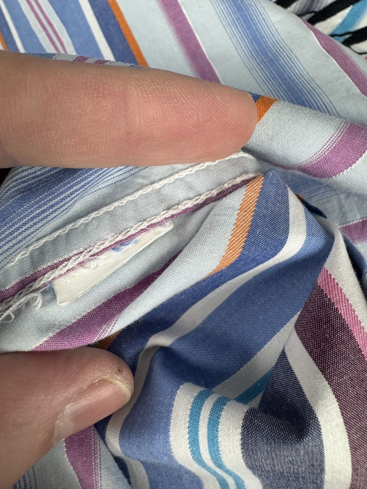 Desigual Desigual Multicolor Striped Button-Down Shirt Logo Embroider Size US M / EU 48-50 / 2 - 8 Thumbnail