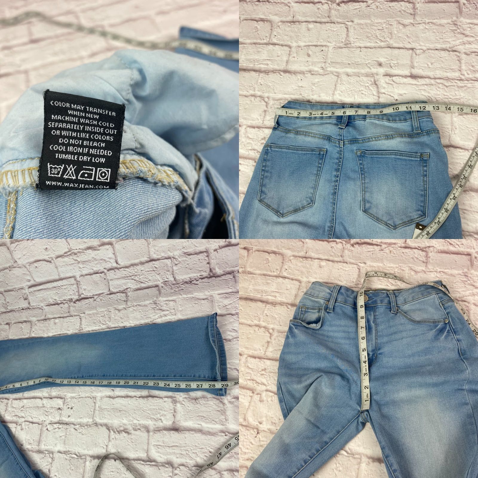 Denime Wax Jeans Womens Size 7 Blue Mid Rise Bootcut Stretch Denim Size 28" / US 6 / IT 42 - 8 Thumbnail