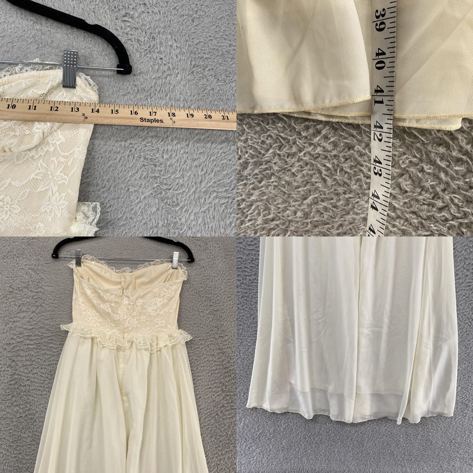 Shein VINTAGE Y2K Lace Sweetheart Dress Womens XS Lace Bustier Chiffon Maxi Bachelorette Size XS / US 0-2 / IT 36-38 - 8 Thumbnail