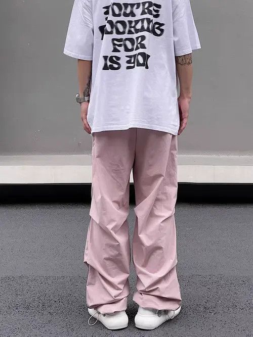 Japanese Brand Kiuchi x Asuka Pink High Street Vintage Loose Casual Pants Size US 30 / EU 46 - 8 Thumbnail