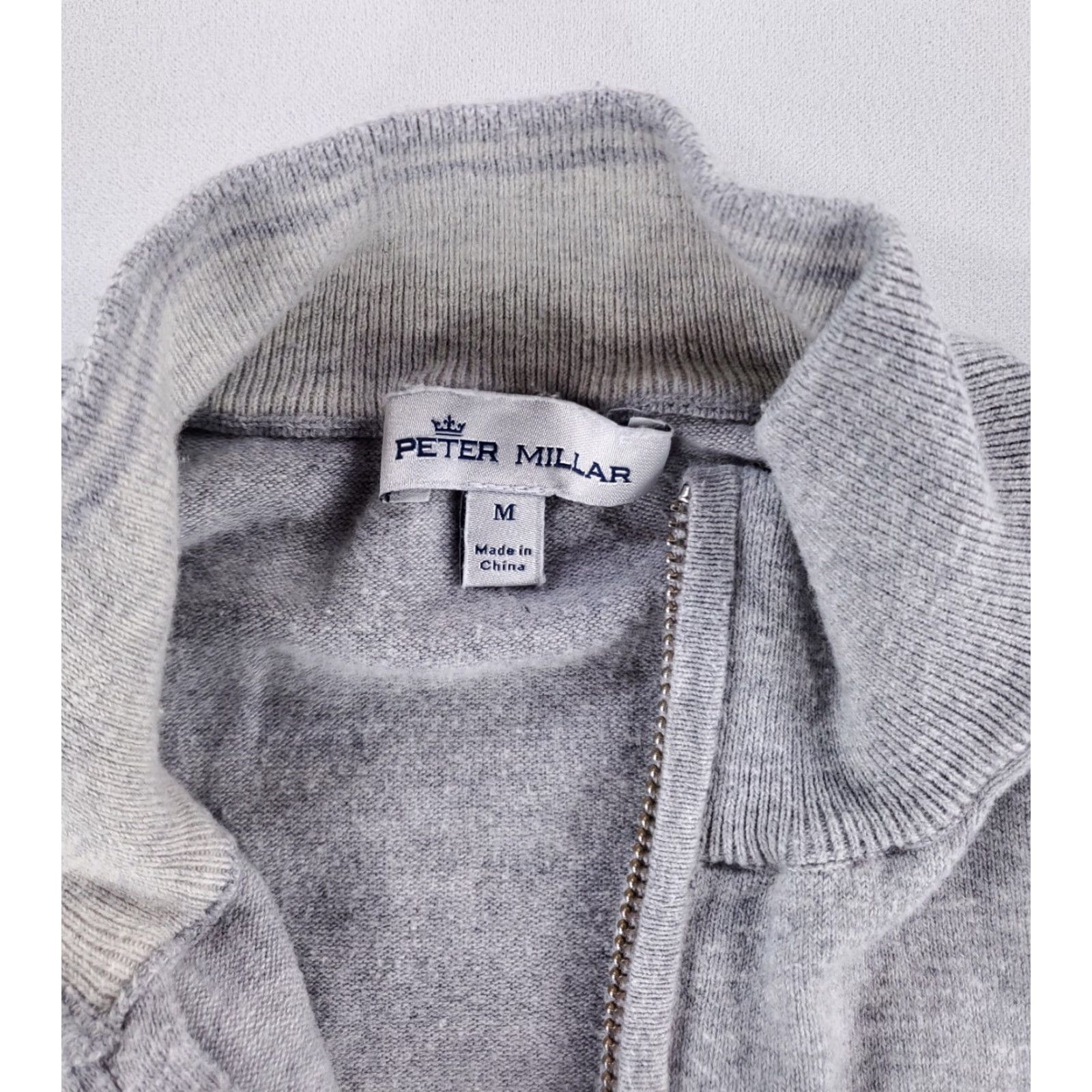 Peter Millar Peter Millar Crown Soft 1/4 Zip Sweater Pullover Light Gray Mens M Size US M / EU 48-50 / 2 - 2 Thumbnail