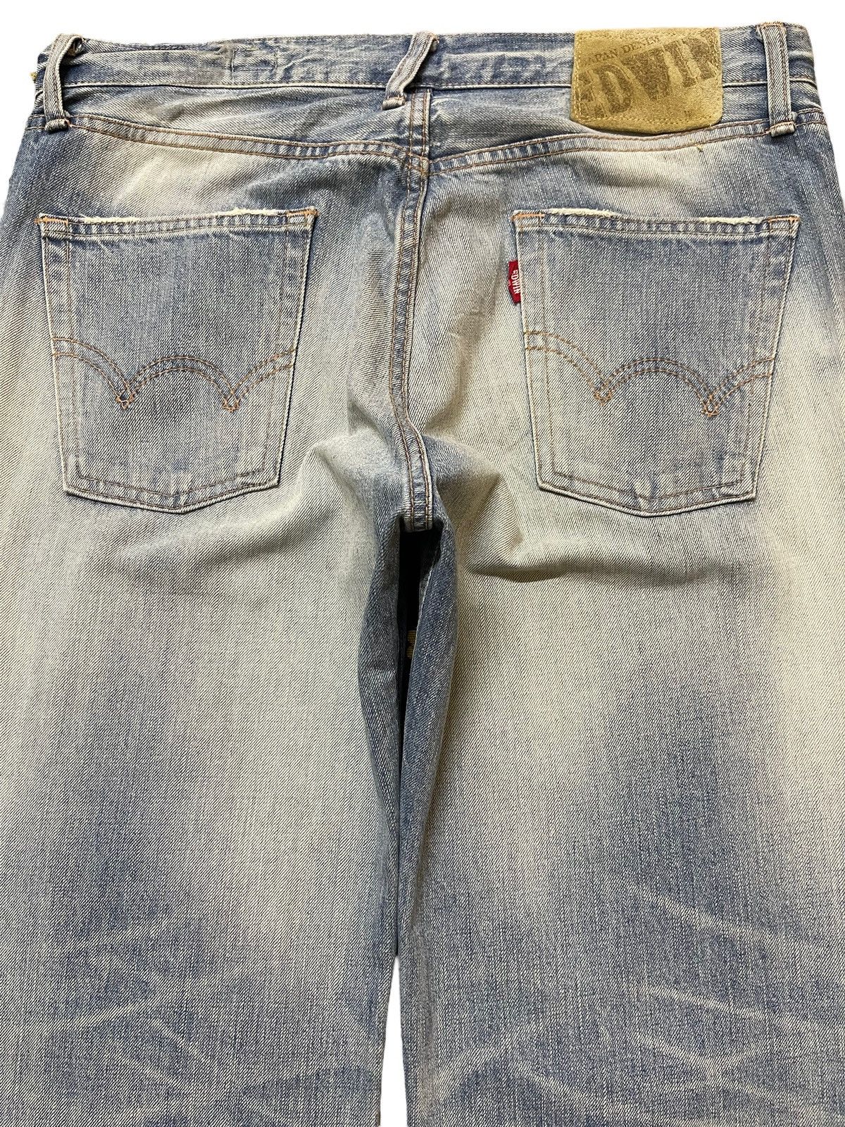 Edwin Vintage Edwin Blue Faded Wash Distress Wide Leg Jeans Size US 32 / EU 48 - 5 Thumbnail