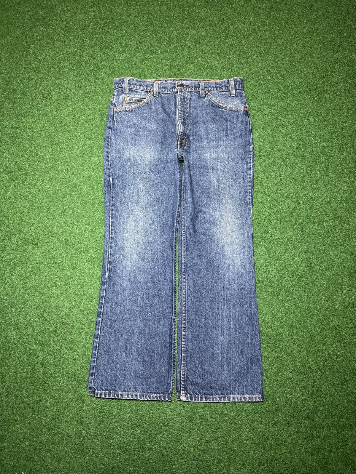 Levi's Vintage Clothing Levis 517 Orange Tab Vintage 90s 34x29 Med/Dark Wash Jeans Size US 34 / EU 50 - 4 Thumbnail