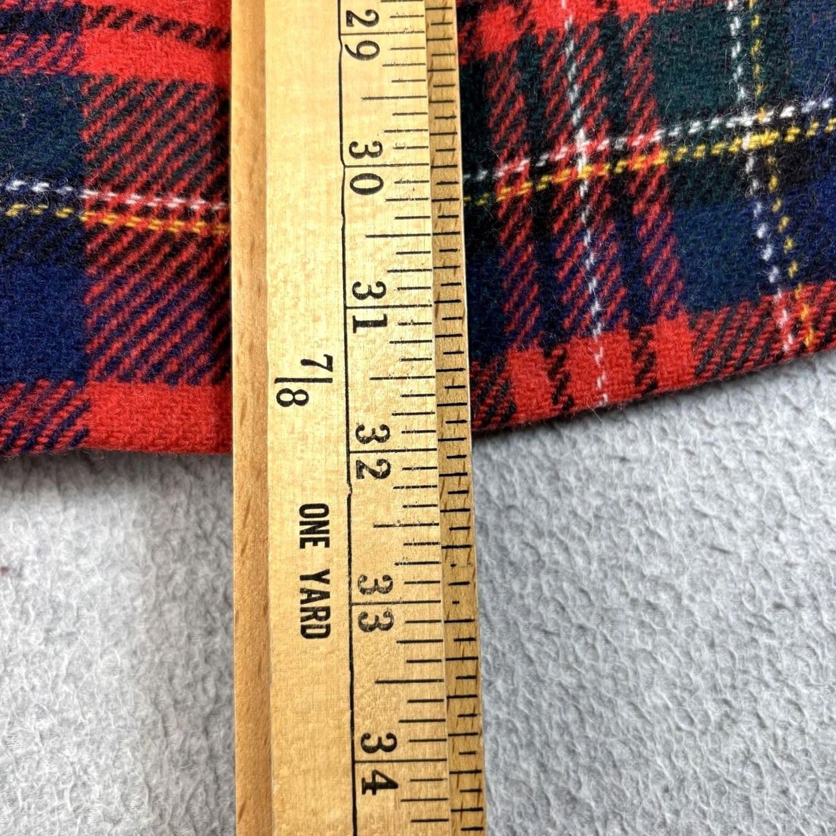 Pendleton VINTAGE Pendleton Wool Pea Coat Women 16 Red Plaid Double Breasted Heritage 70s Size XXL / US 16-18 / IT 52-54 - 7 Thumbnail