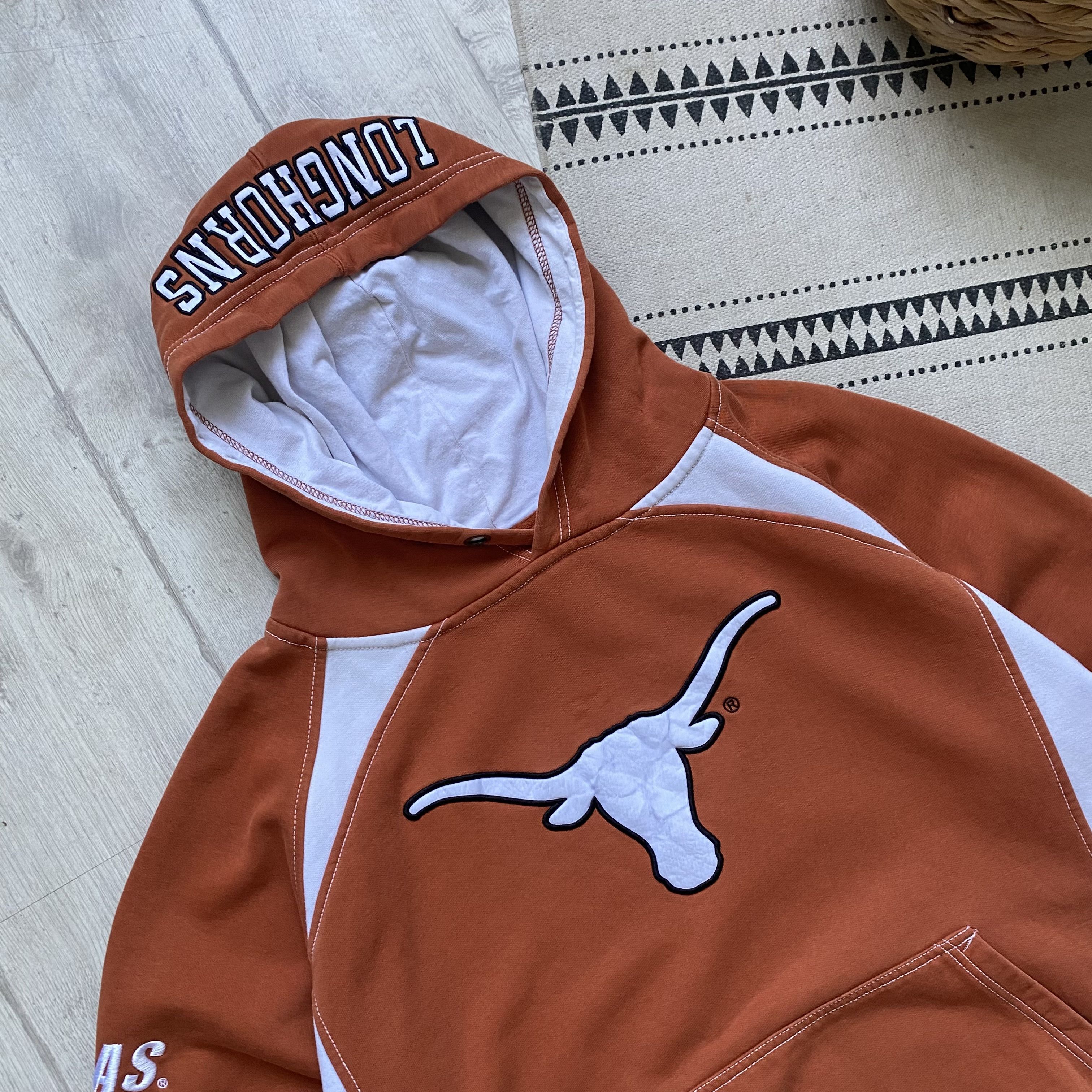 Hanes Vintage NCAA Texas longhorns hoodie center logo Size US XL / EU 56 / 4 - 2 Thumbnail