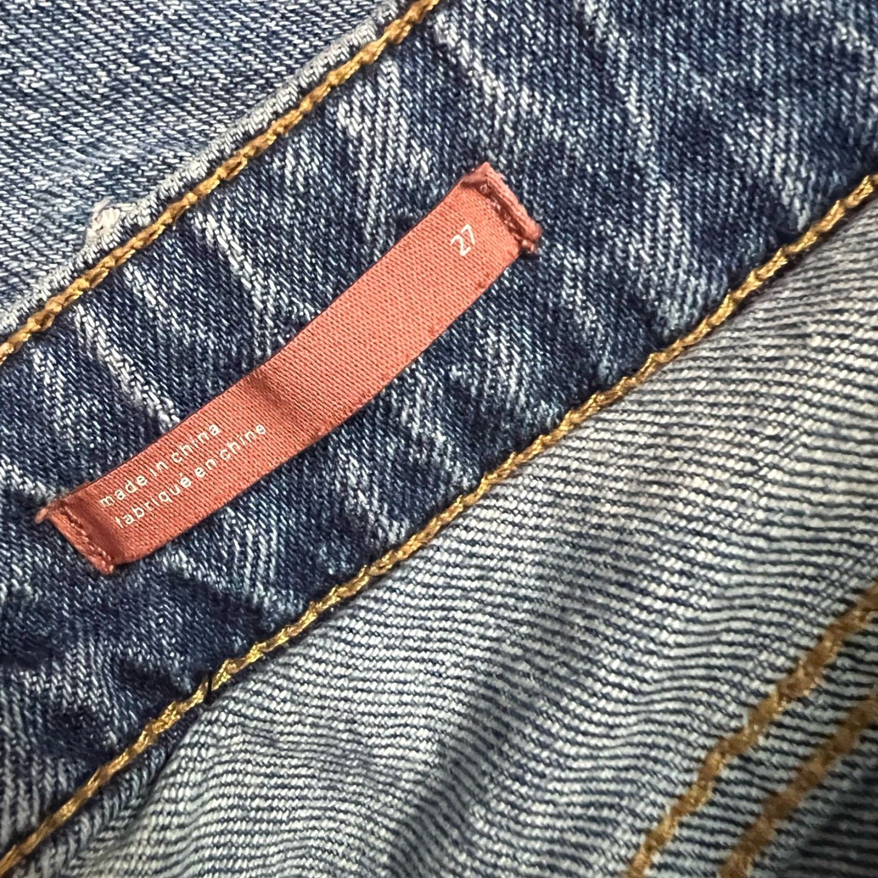 Vintage Pilcro Anthropologie Jeans Womens 27 Straight Distressed Blue Pants Regular Size 27 Womens Jeans Blue Distressed Straight 27 29x26 Size 27" / US 4 / IT 40 - 6 Thumbnail