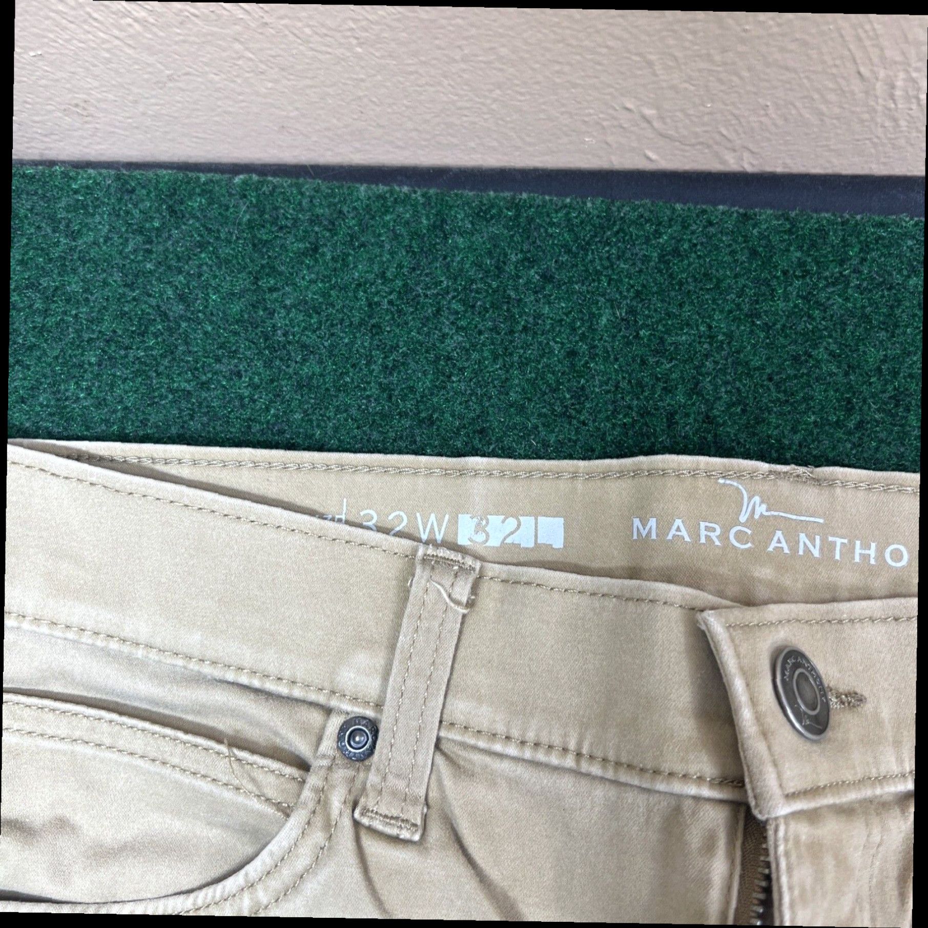 Marcs Marc Anthony Flex + Slim Straight Mens Khaki Pants Sz 32x32 Size US 32 / EU 48 - 4 Thumbnail