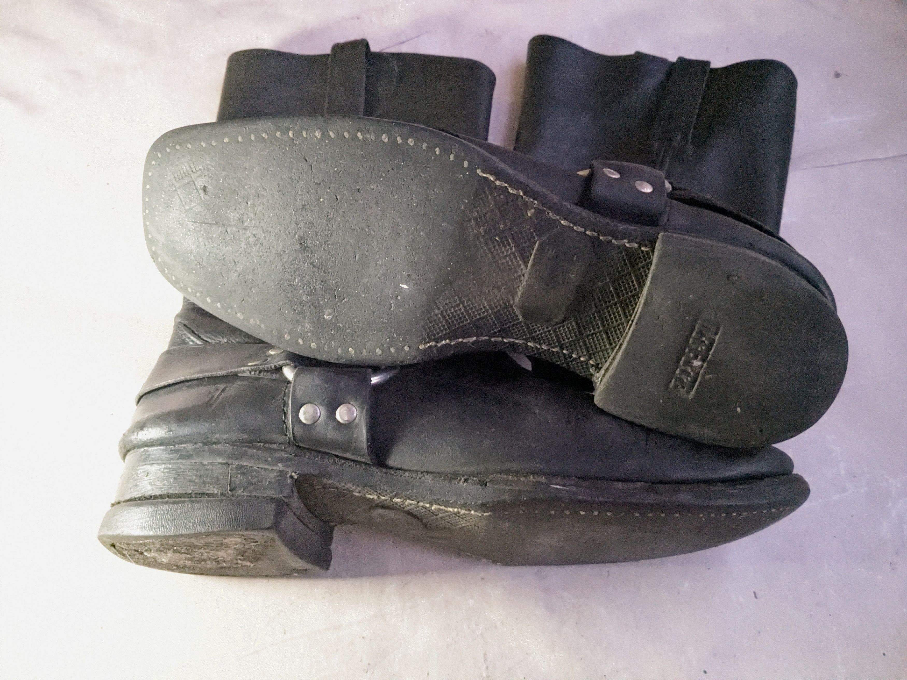 Frye Frye Harness Boots Black 10.5 M Leather Buckle Strap Size US 10.5 / EU 43-44 - 12 Thumbnail