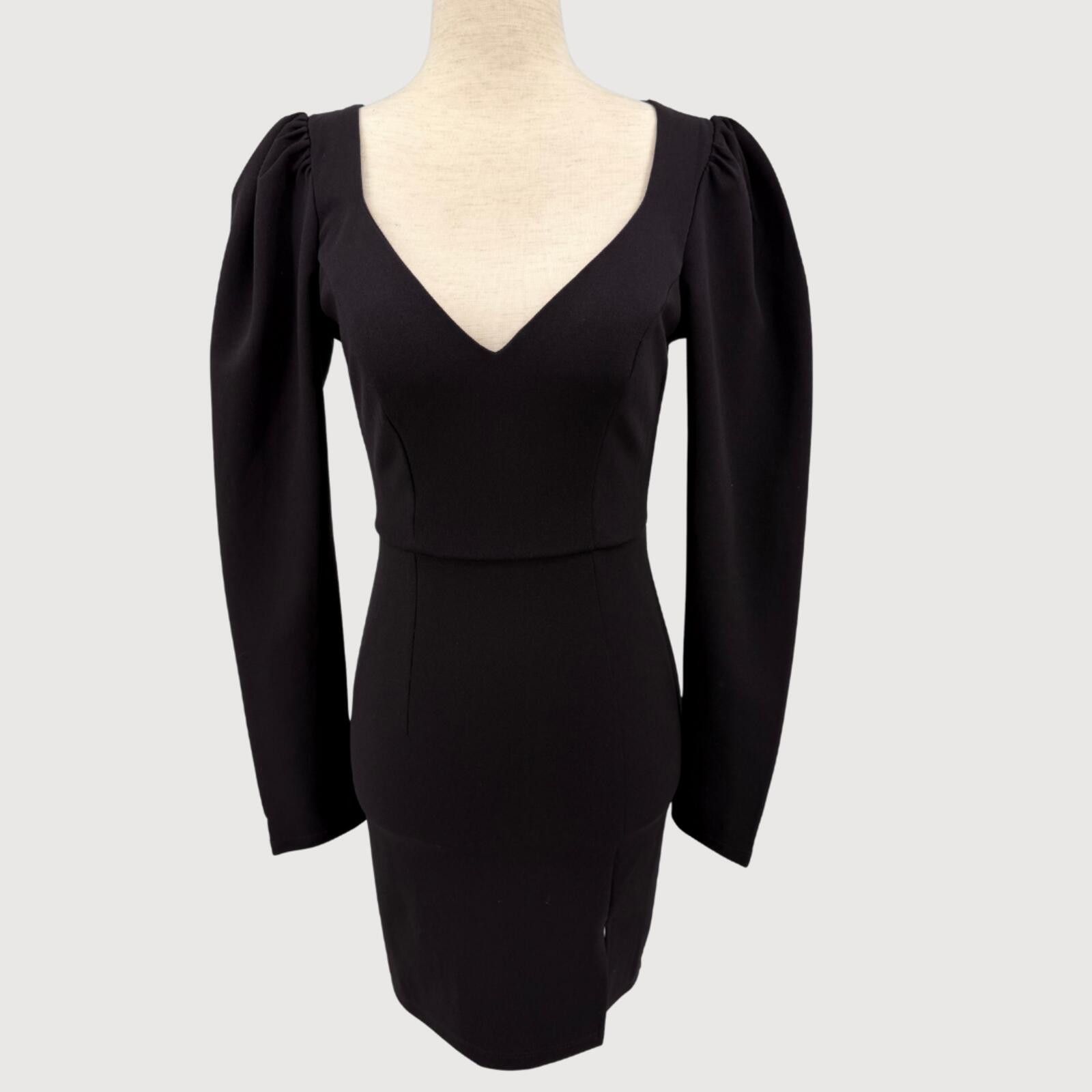 Other Hello Molly Puff Sleeve Bodycon Mini Dress Black XS Size XS / US 0-2 / IT 36-38 - 1 Thumbnail
