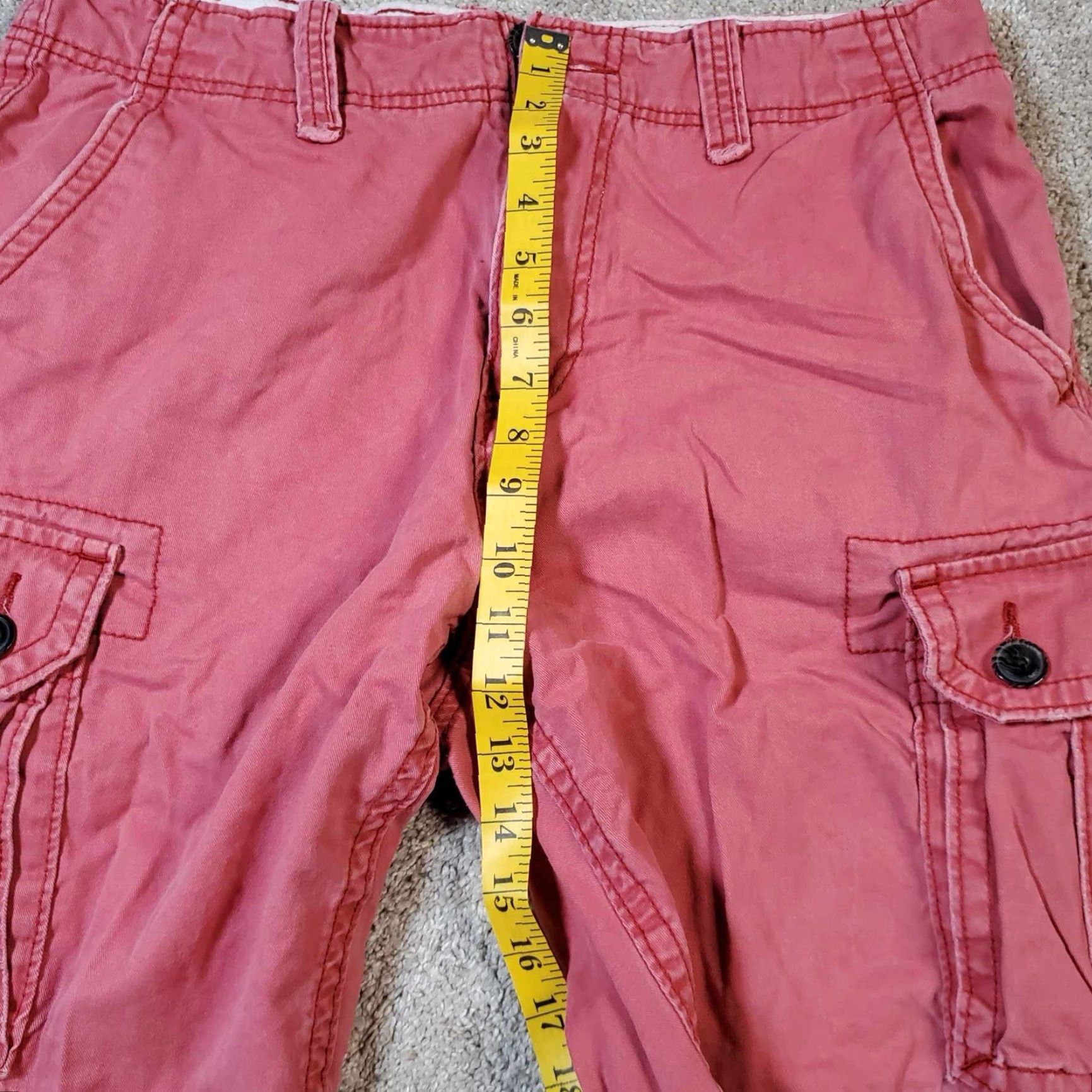 American Eagle Outfitters VINTAGE American Eagle Outfitters Cargo Shorts Men’s 33 Orange Flat Front Belt Loops Casual 90s? Size US 33 - 7 Thumbnail