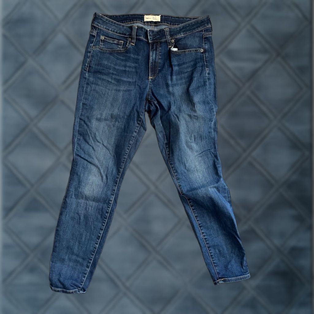 Gap Gap 1969 Women Jeans 32R Blue Cotton Blend Mid Rise Skinny Denim 5-Pocket City Size 24" / US 00 / IT 34 - 1 Thumbnail