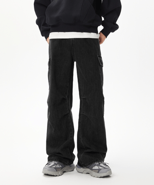 Japanese Brand × Jean Japanese retro cleanfit washed distressed cargo jeans Size US 32 / EU 48 - 3 Thumbnail