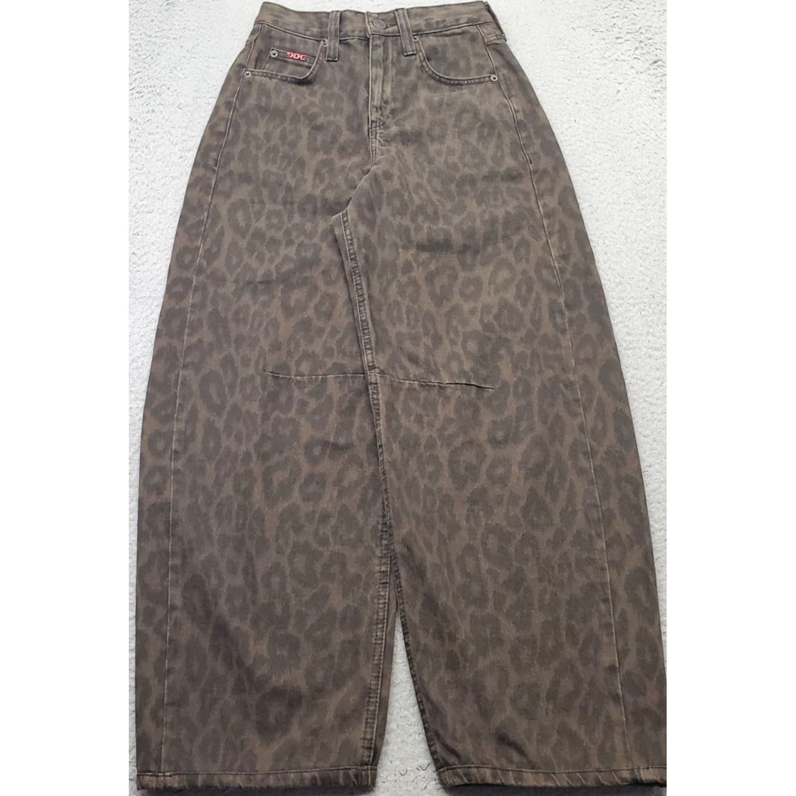 Urban Outfitters BDG Urban Outfitters Womens Baggy Jeans 24W Multicolor Leopard Print Wide Leg Jeans Size 24W Womens Size 42" / US 20 - 2 Thumbnail