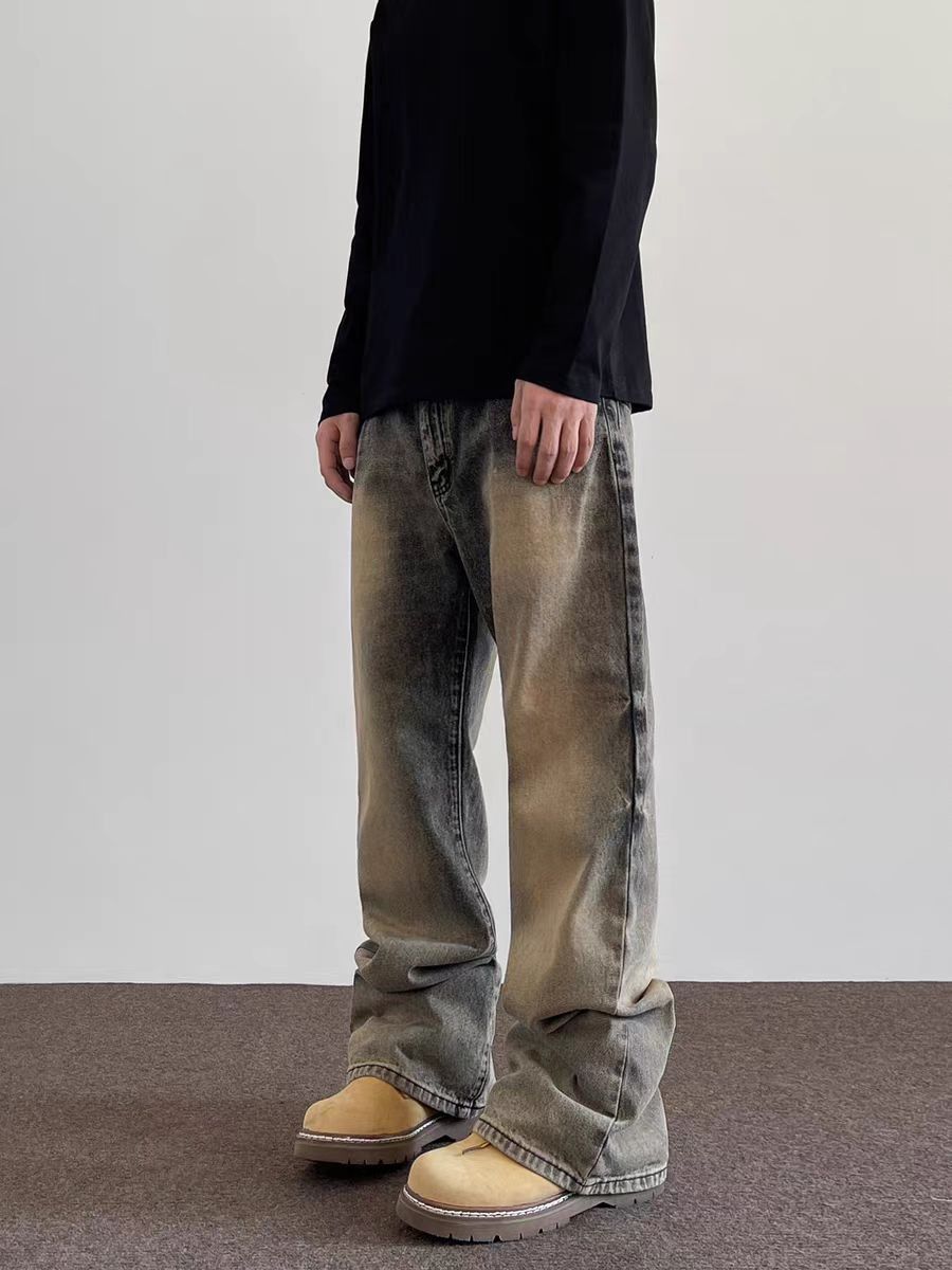 Japanese Brand × Jean High Street Yellow Clay Dye Aged Micro Flare Jeans Size US 32 / EU 48 - 4 Thumbnail