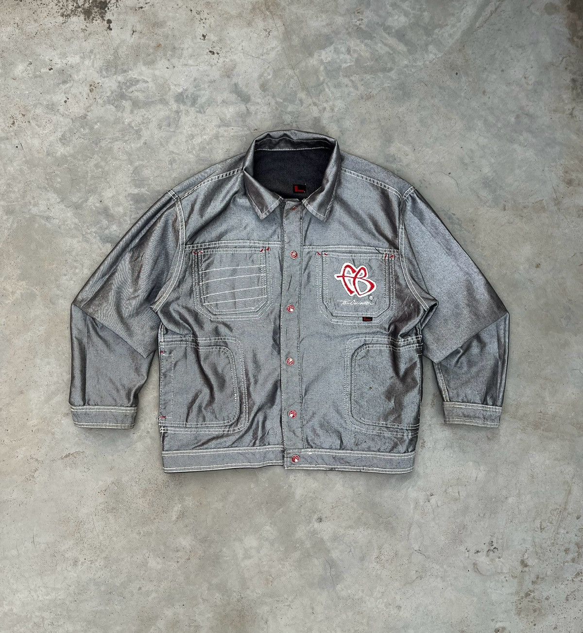 SUPER RARE FUBU REVERSIBLE RAW DENIM JACKET 👹