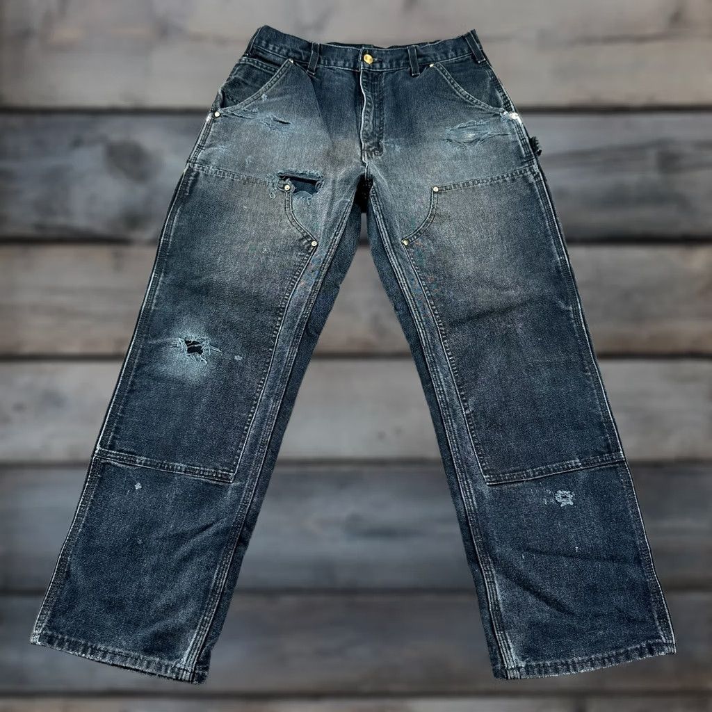 Carhartt VINTAGE Carhartt Pants Men 32x30 Black Carpenter Relaxed Workwear Casual Pants 5-Pocket USA Carhartt FR FLAME RESISTANT Mens Size US 32 / EU 48 - 1 Thumbnail