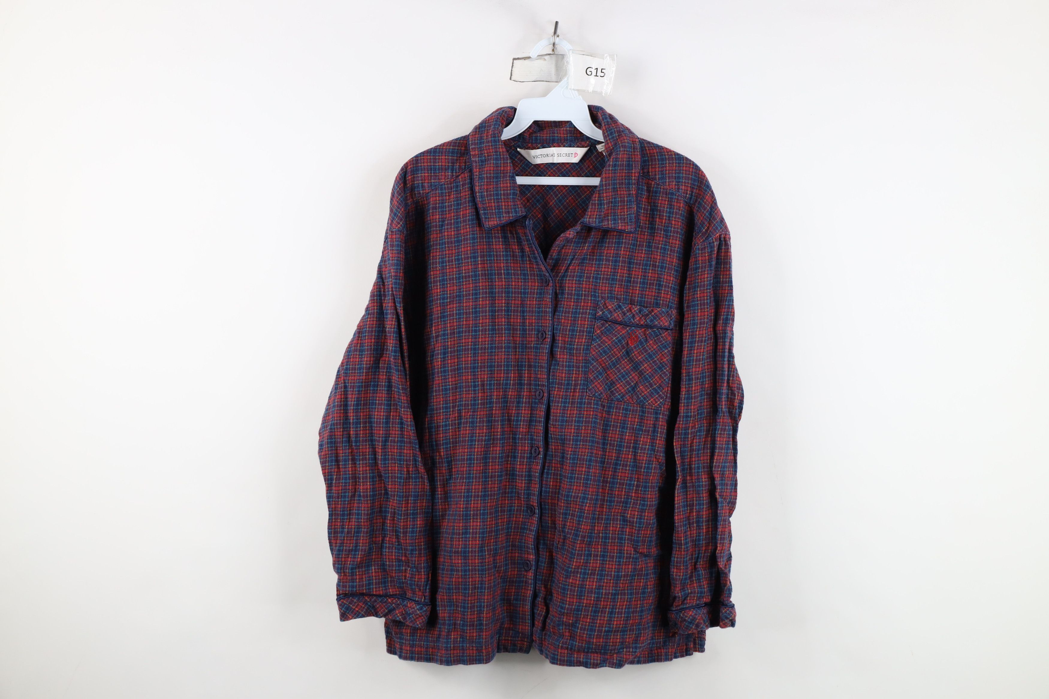 Victoria's Secret Vintage 90s Y2K Victorias Secret Monogram Pajamas Shirt Size L / US 10 / IT 46 - 1 Thumbnail