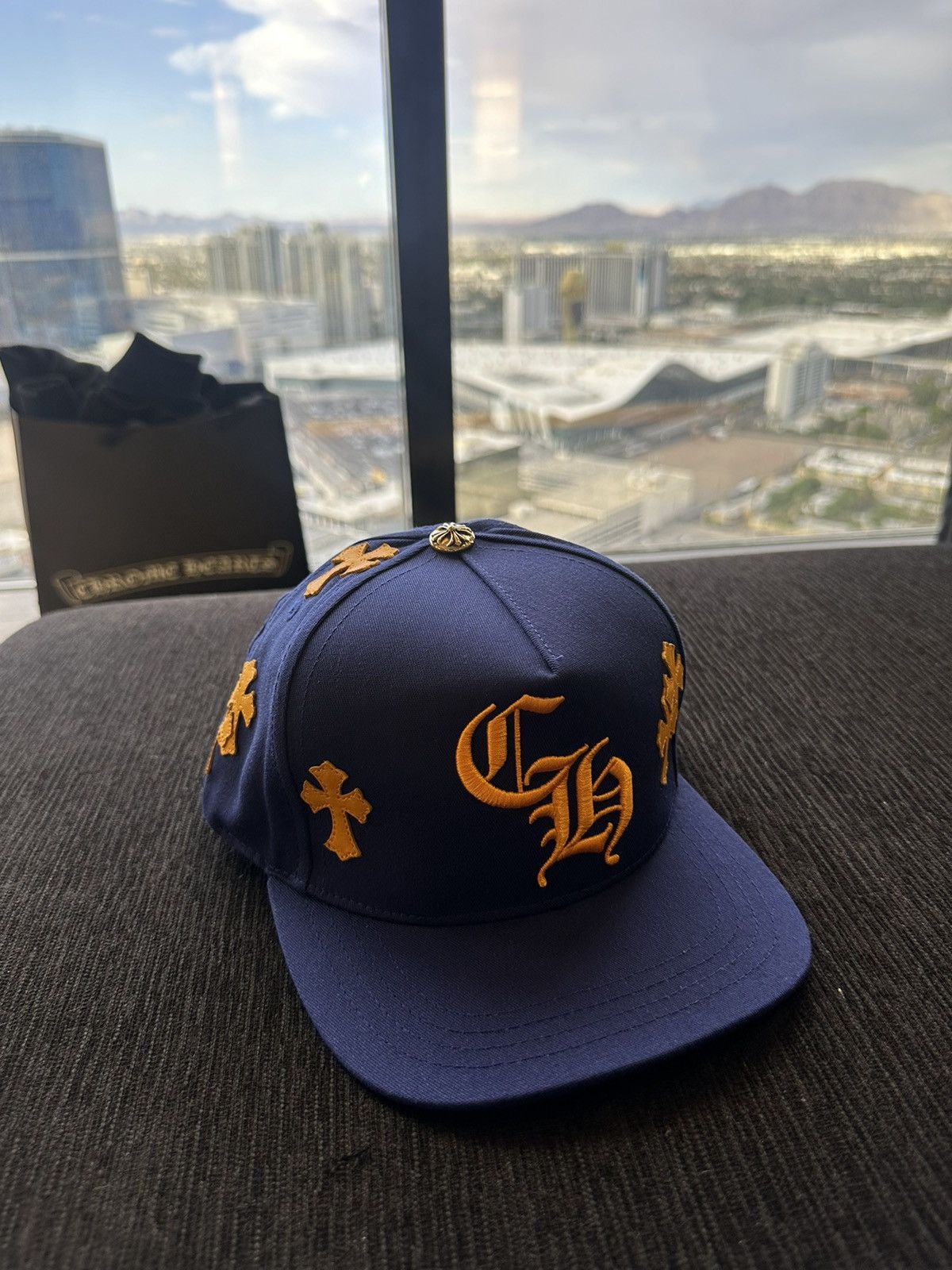 🔥Chrome Hearts Trucker Blue with oranges patches🔥