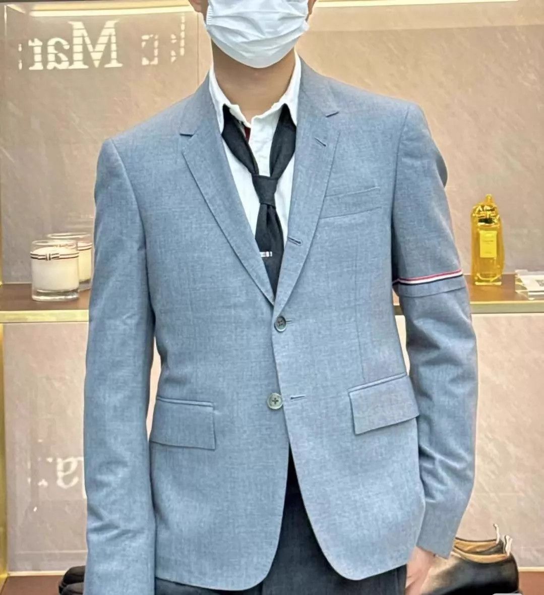 Thom Browne Thom Browne Mid Gray Slim Single-Stripe Sleeve Blazer 4 Size US XL / EU 56 / 4 - 8 Thumbnail