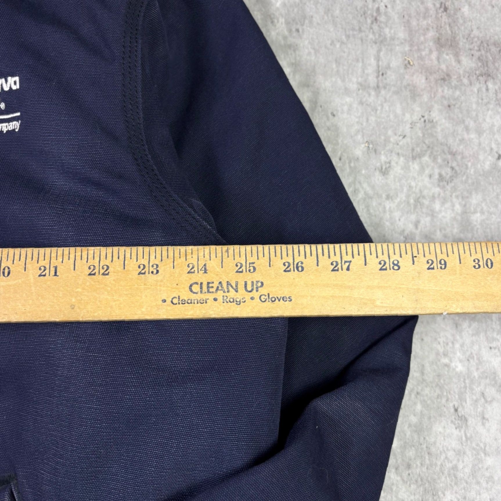 Carhartt VINTAGE Carhartt FR Flame Resistant Hooded Jacket Navy Blue Canvas Mens XL Delmarva Size US XL / EU 56 / 4 - 3 Thumbnail
