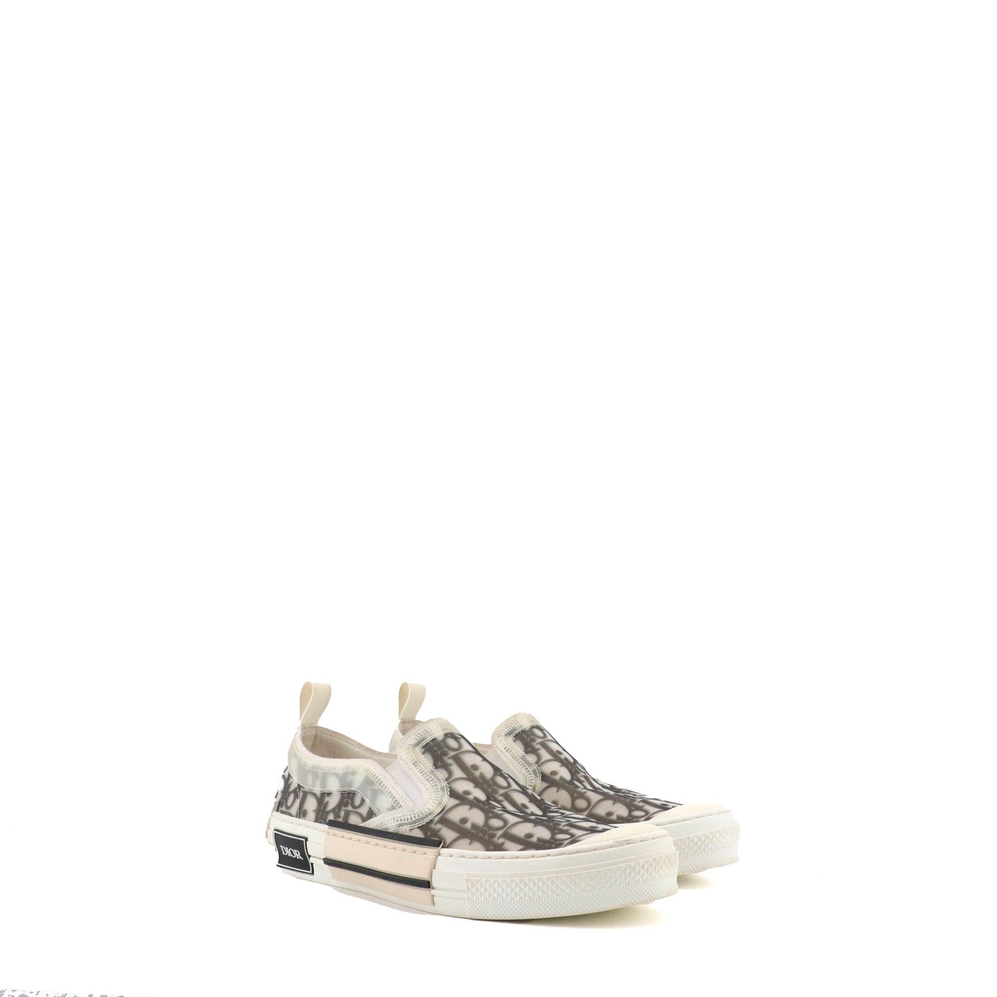 Dior DIOR - Dior B23 Slip-On sneakers in white oblique Dior canvas (T40) Size US 9 / IT 39 - 1 Thumbnail