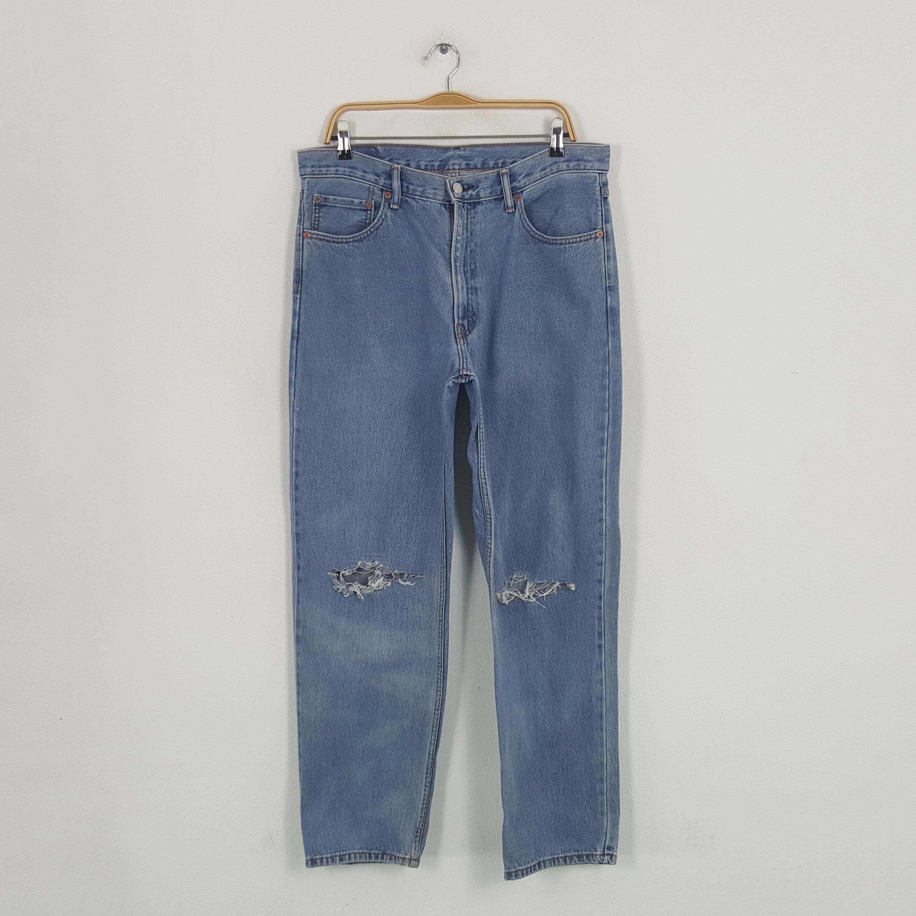 Levi's × Vintage Vintage Levi's American Distressed Style Denim Jeans Size US 35 - 1 Thumbnail